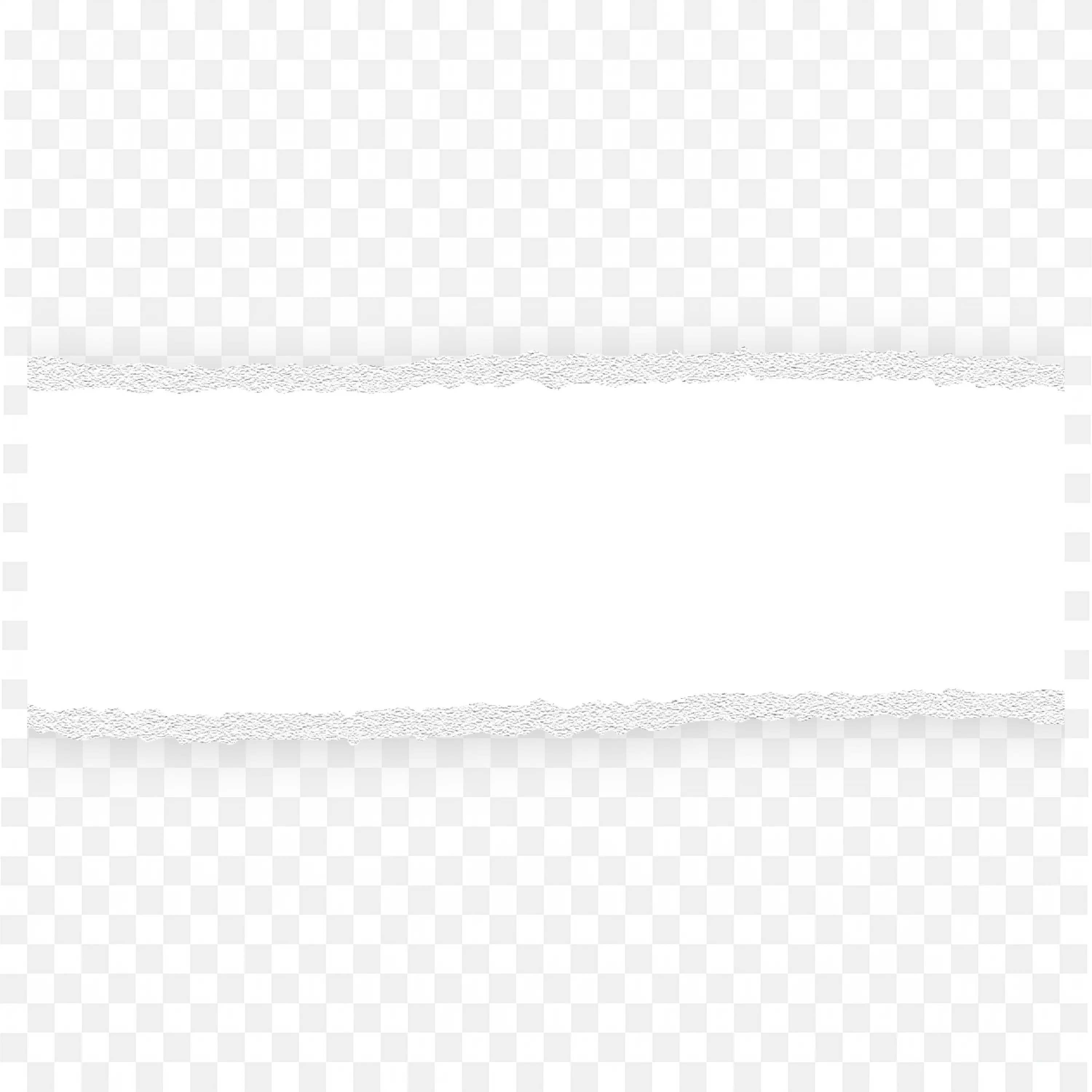 Horizontal White Ripped Paper Banner with Torn Edge Effect