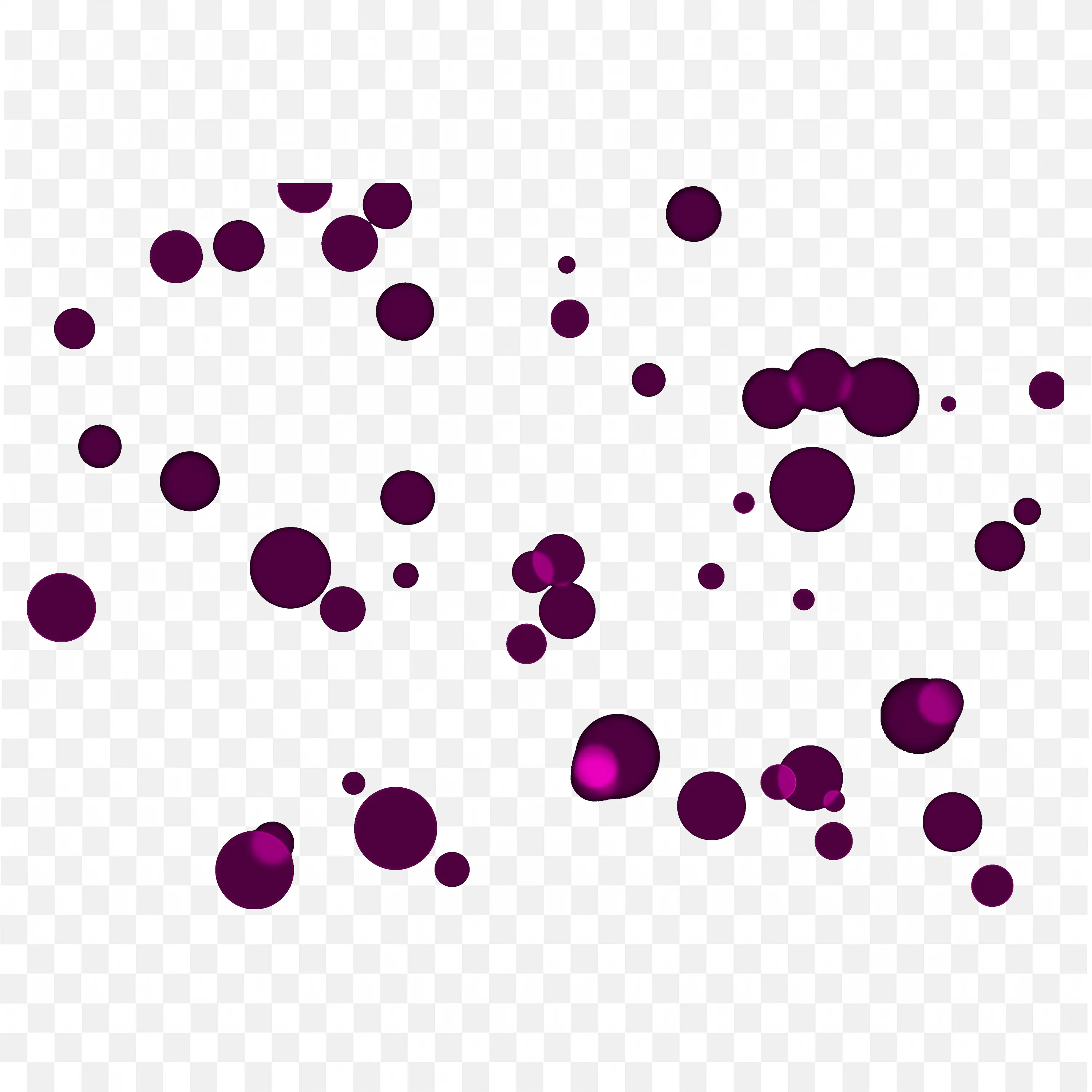 Magenta Bokeh Effect on Black Transparent Background PNG