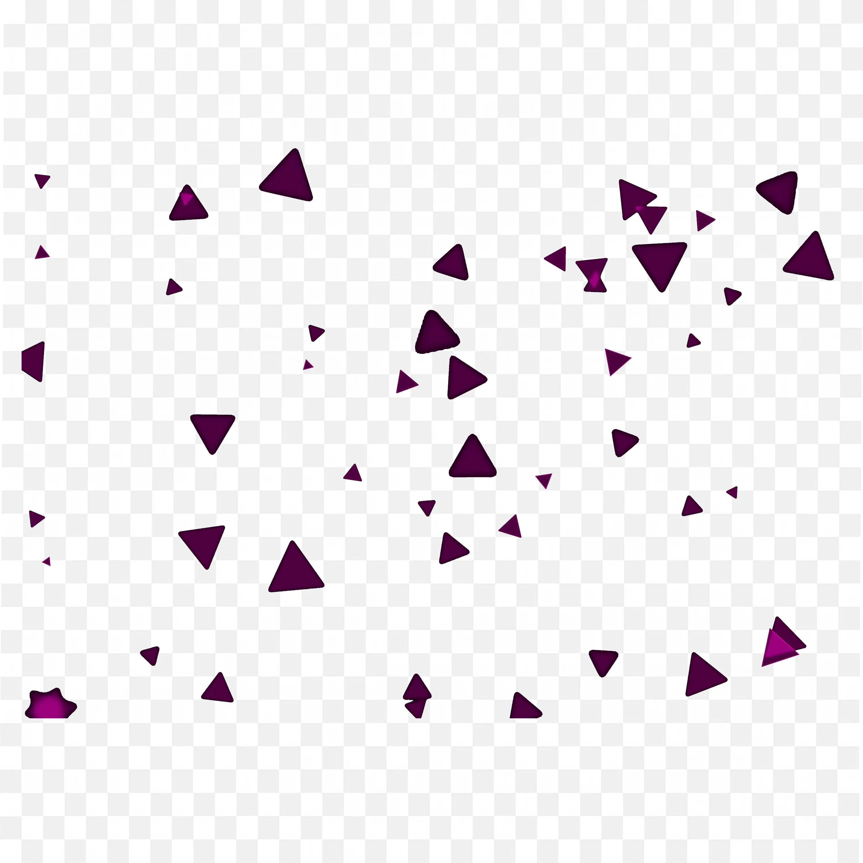 Magenta Triangles Confetti Overlay on Black Background