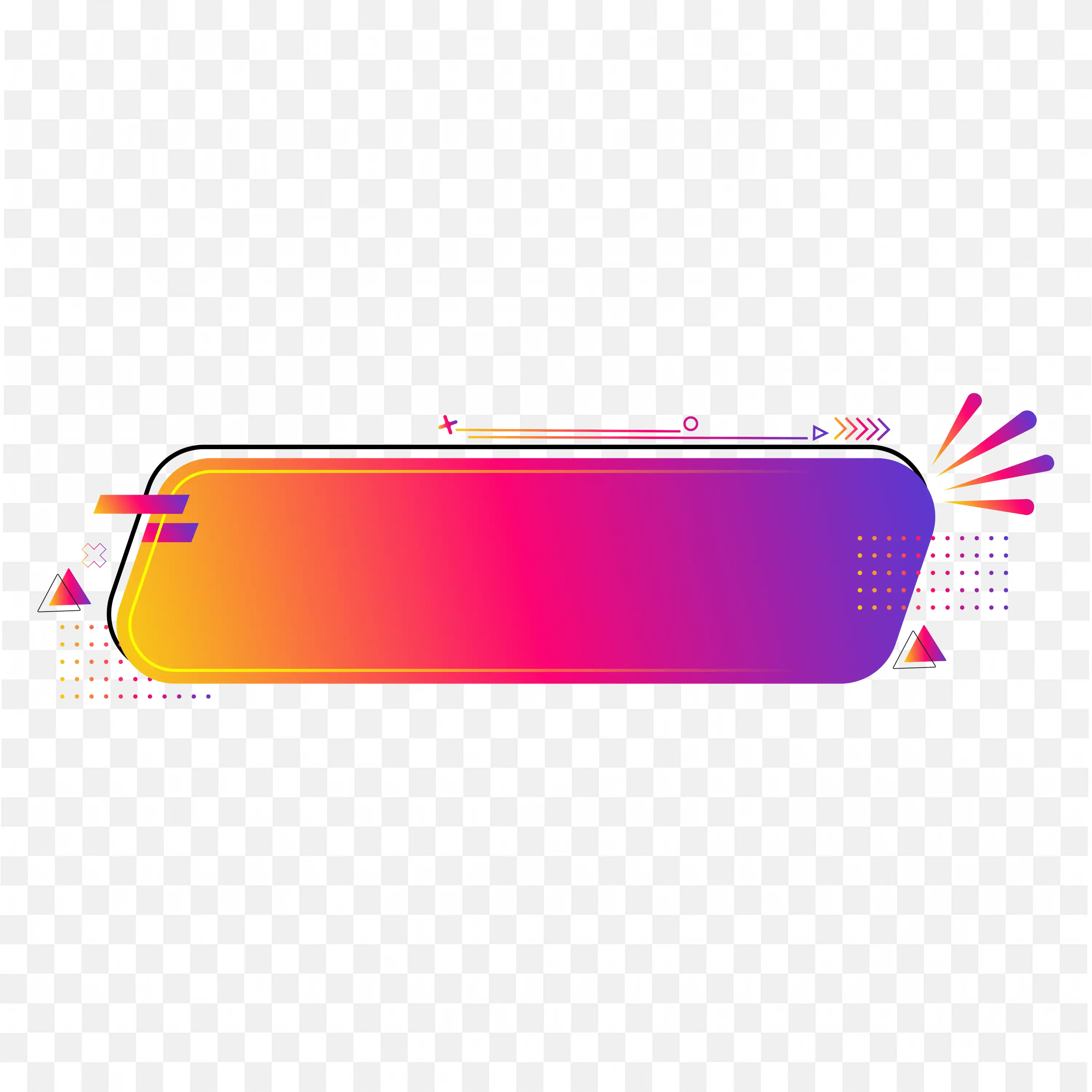 Modern Neon Gradient Banner with Abstract Geometric Style PNG