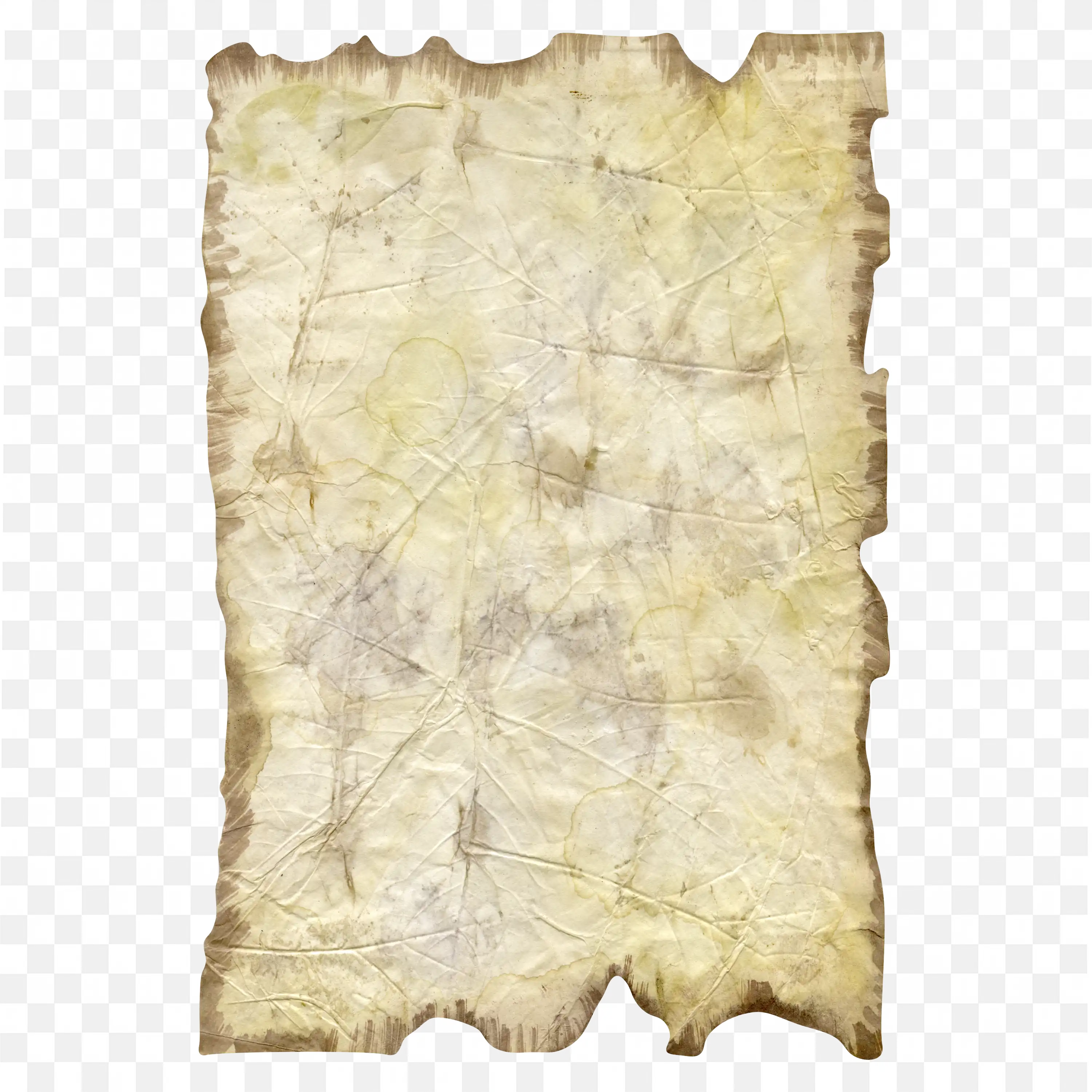 Old Paper Texture in a Vintage Torn Edge Background PNG