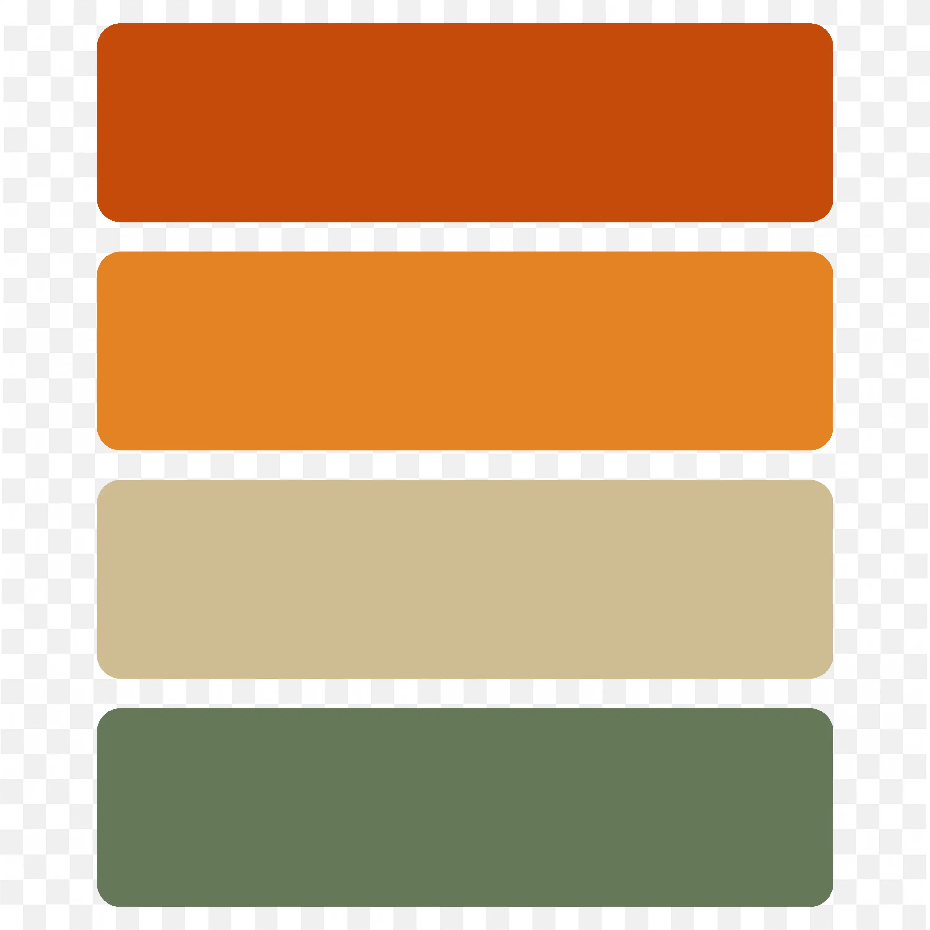 Orange and Green Banner Strips Minimalist Flat Design PNG