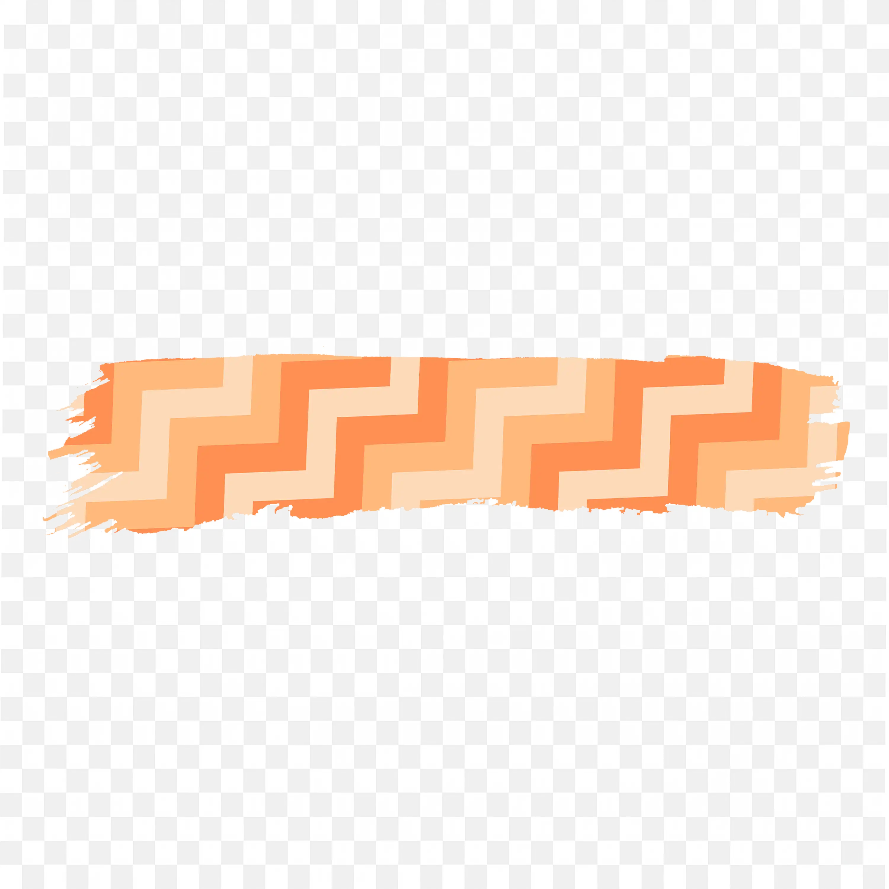 Orange Banner with Zigzag Line Wave Texture PNG Download