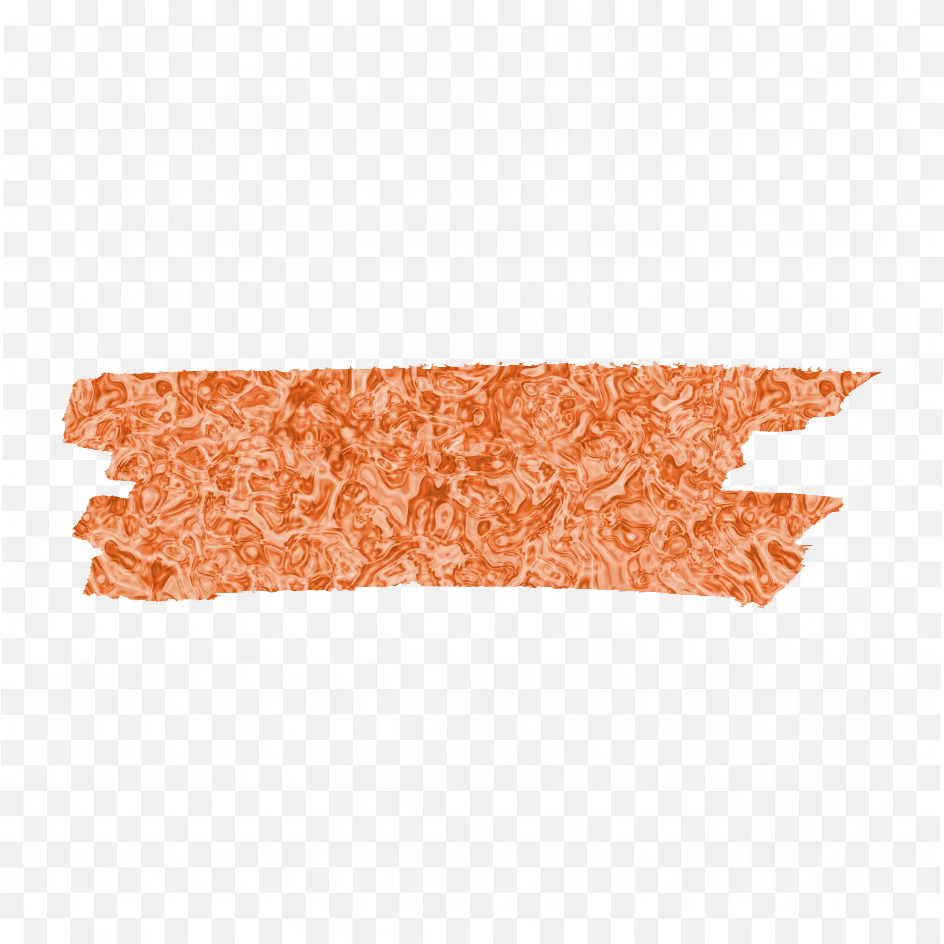 Orange Paint Brush Texture Banner with Rough Edge PNG