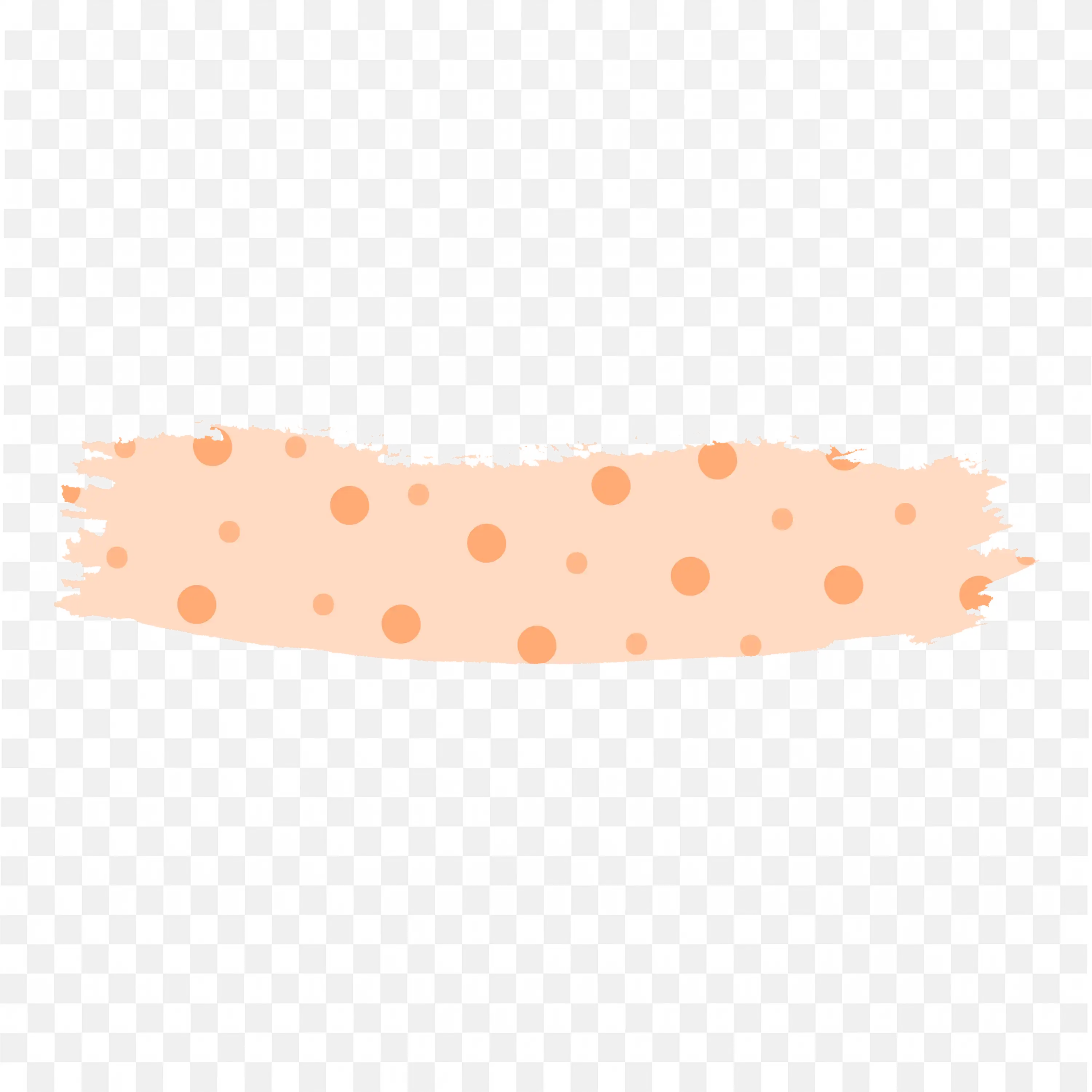 Peach Banner with Dotted Spotty Texture PNG Download