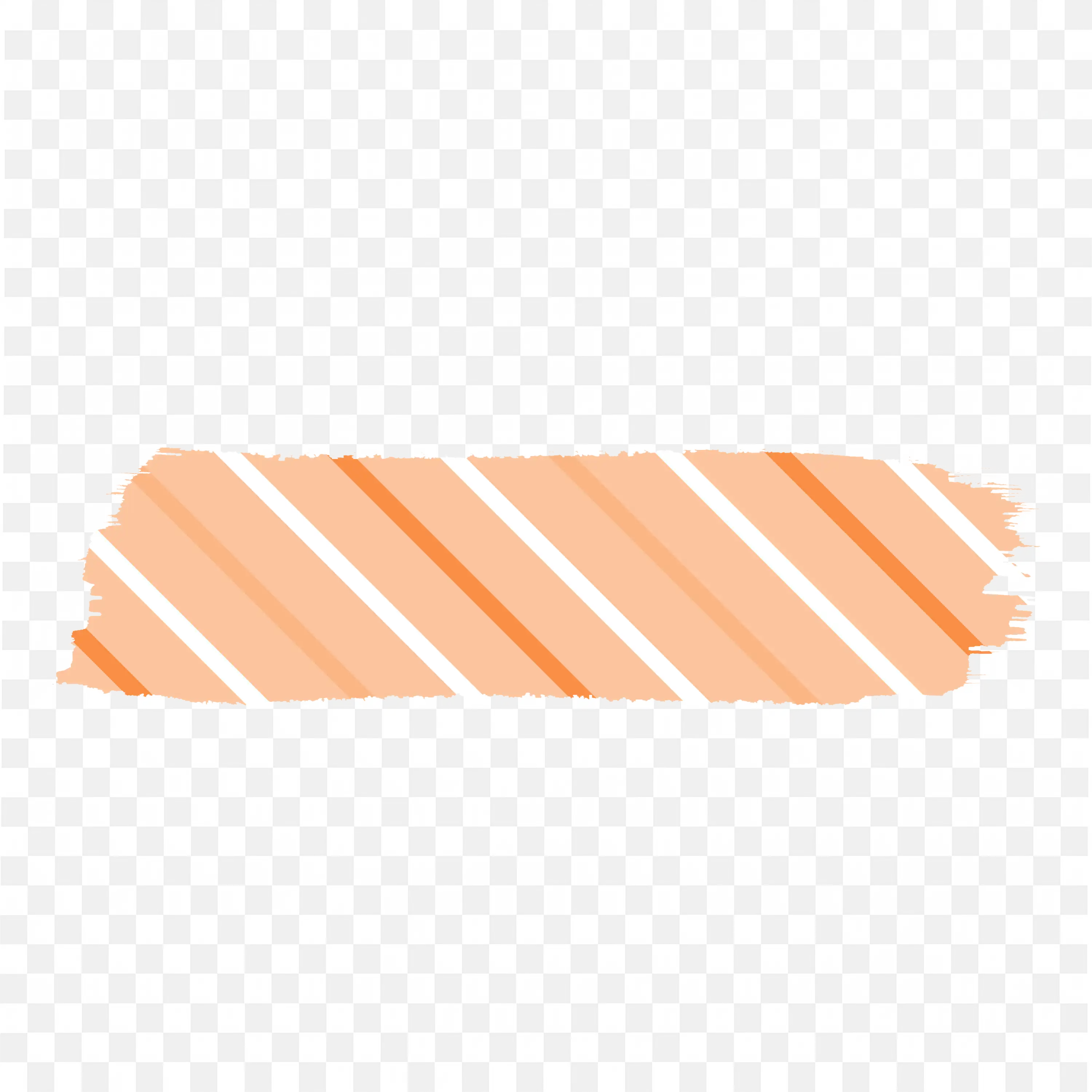 Peach Diagonal Striped Banner with Watercolor Texture PNG