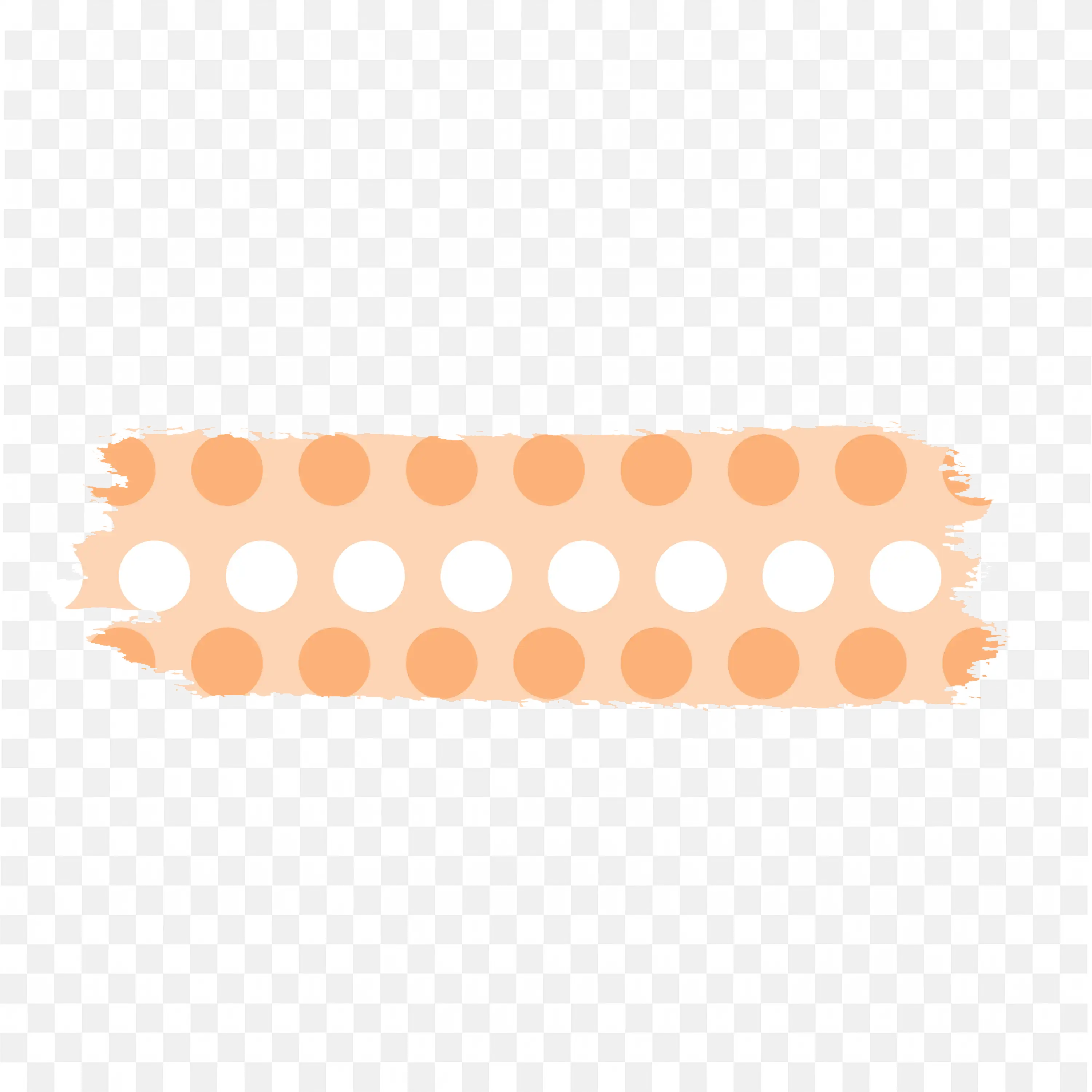 Peach Dotted Banner with Horizontal Brush Stroke PNG