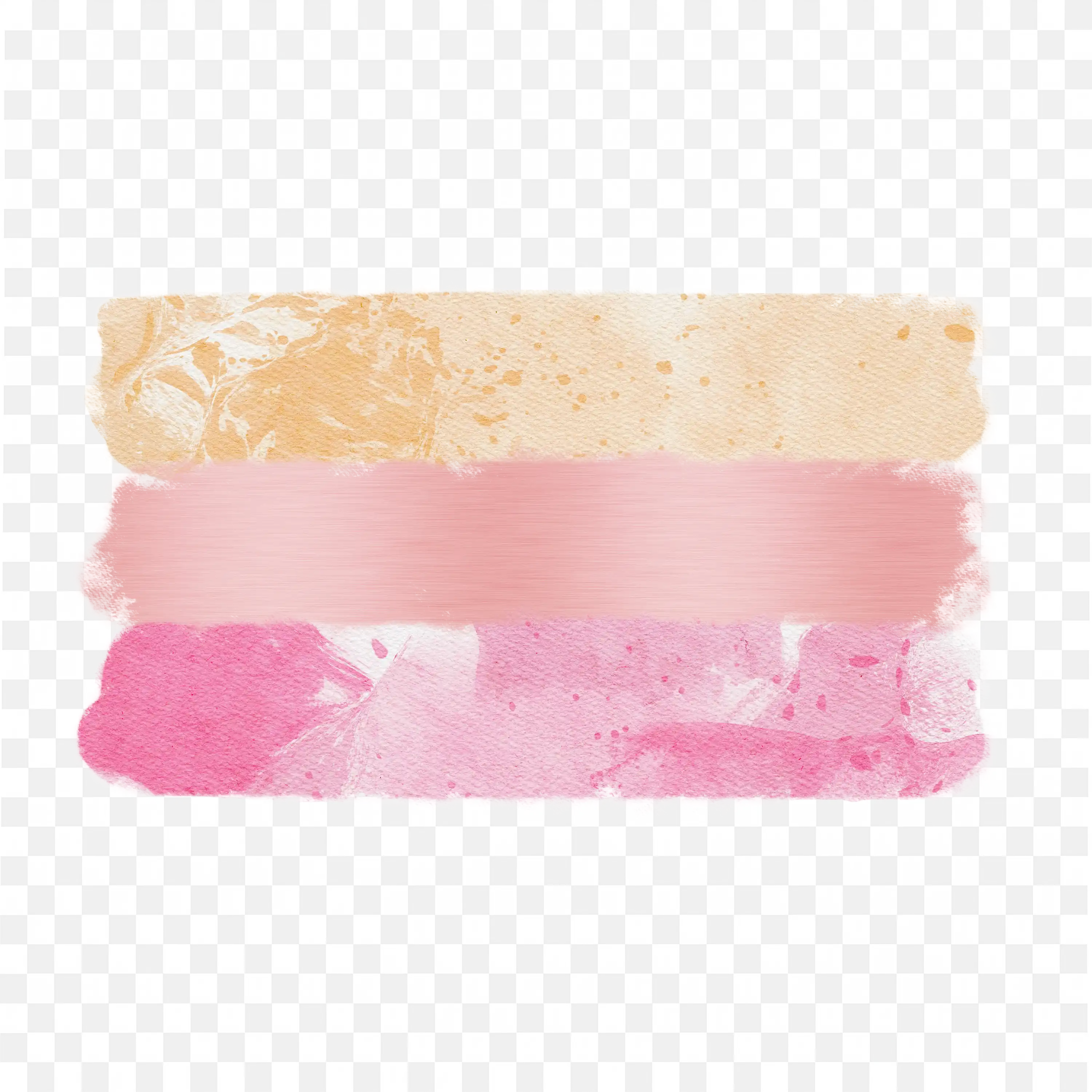 Peach Pink Brush Stroke Layers with Vintage Texture PNG