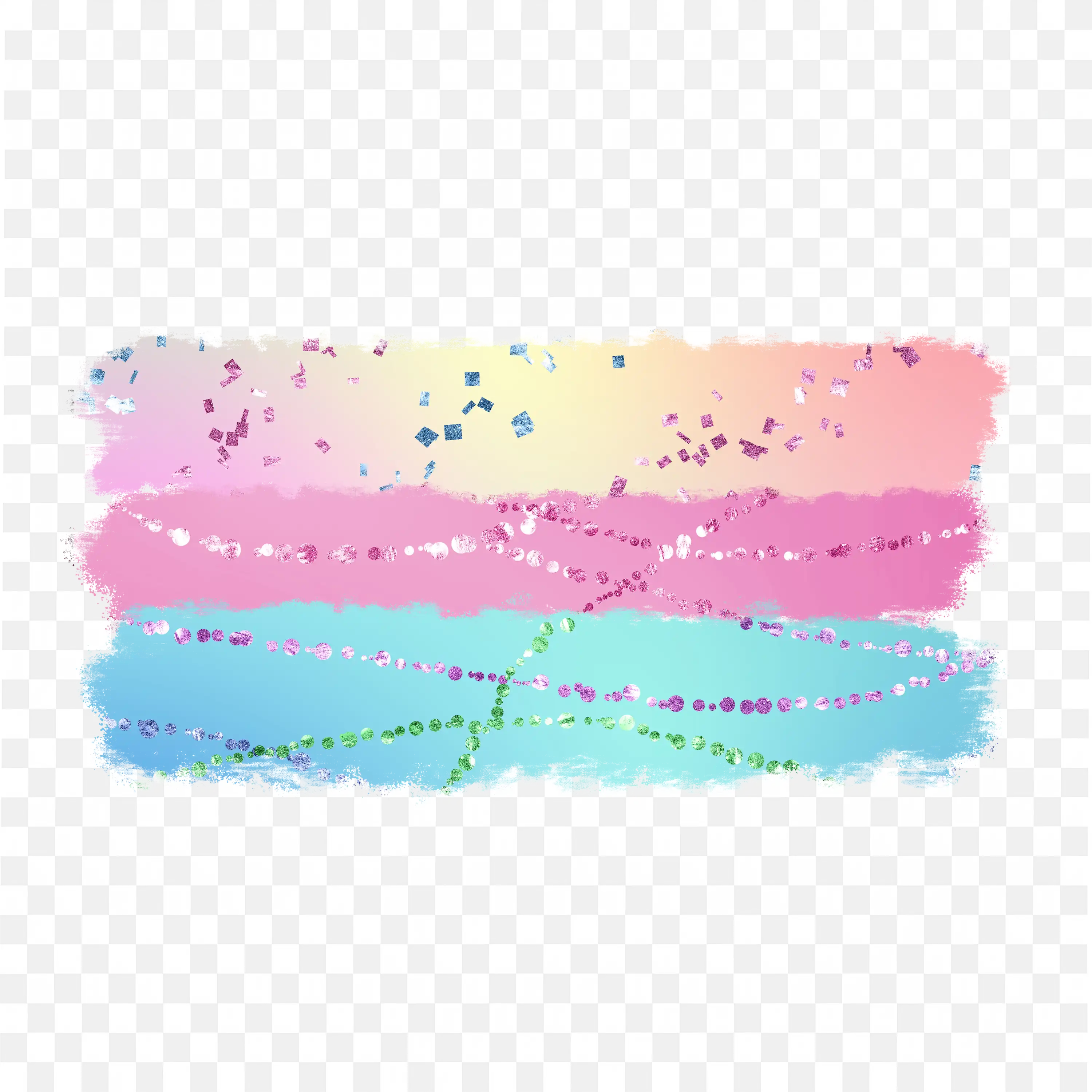 Pink and Blue Pastel Glitter Splatter Brush Stroke PNG
