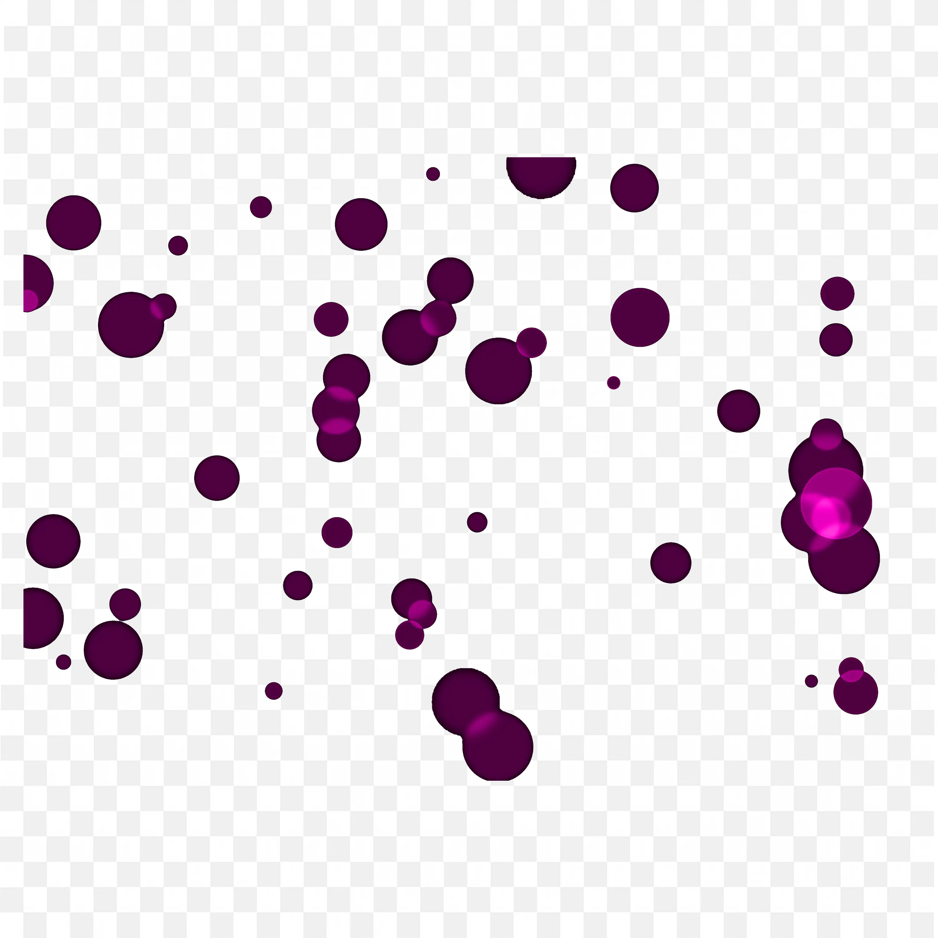 Pink Bokeh Circle Overlay on Black Background PNG Download