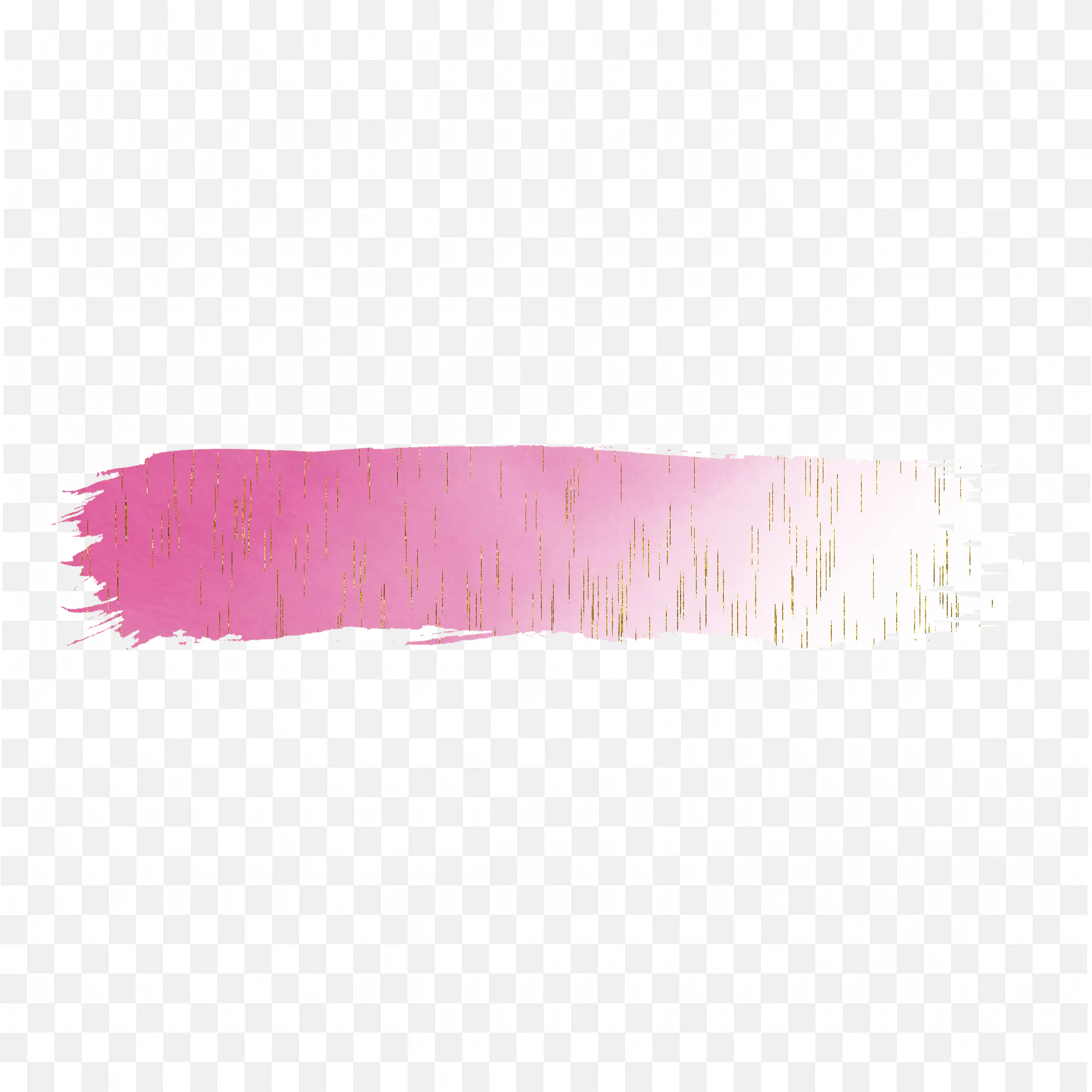 Pink Color Gradient Brush Stroke with Gold Lines PNG Banner