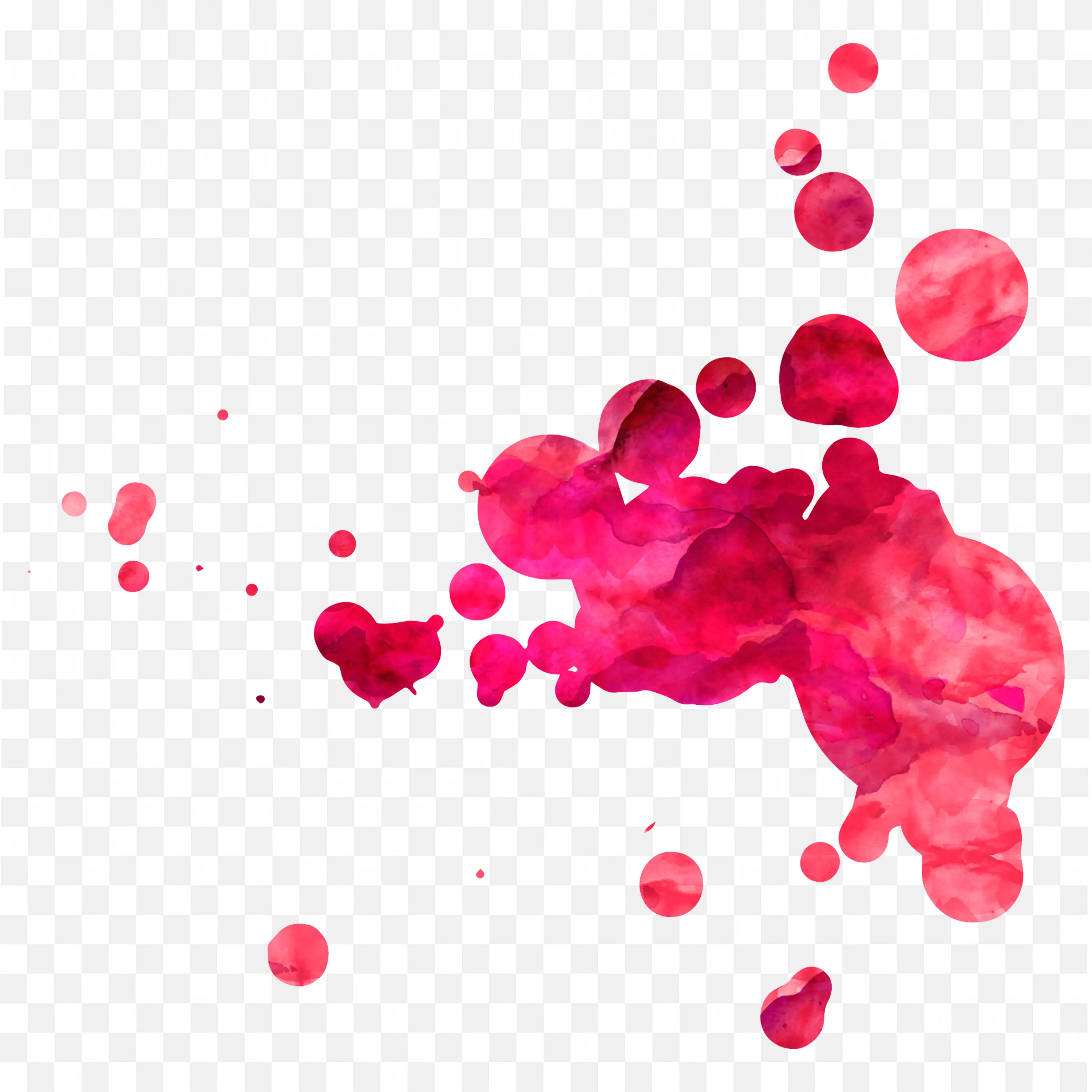 Pink Ink Splash Artistic and Watercolor Drop Banner PNG