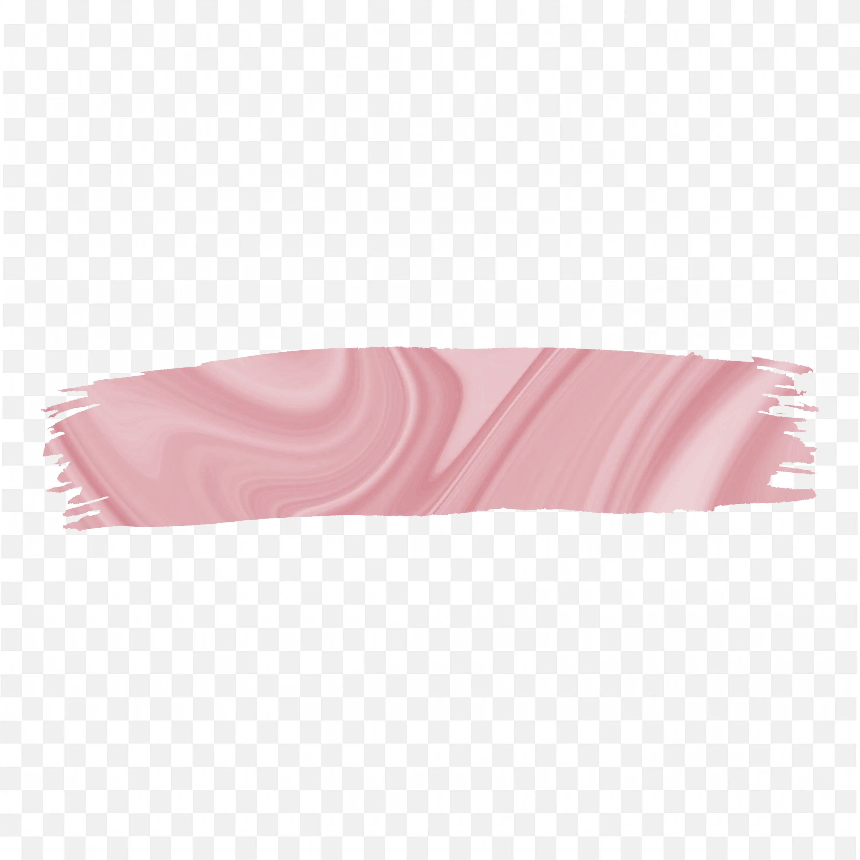 Pink Marble Pattern Brush Stroke Banner on White Background