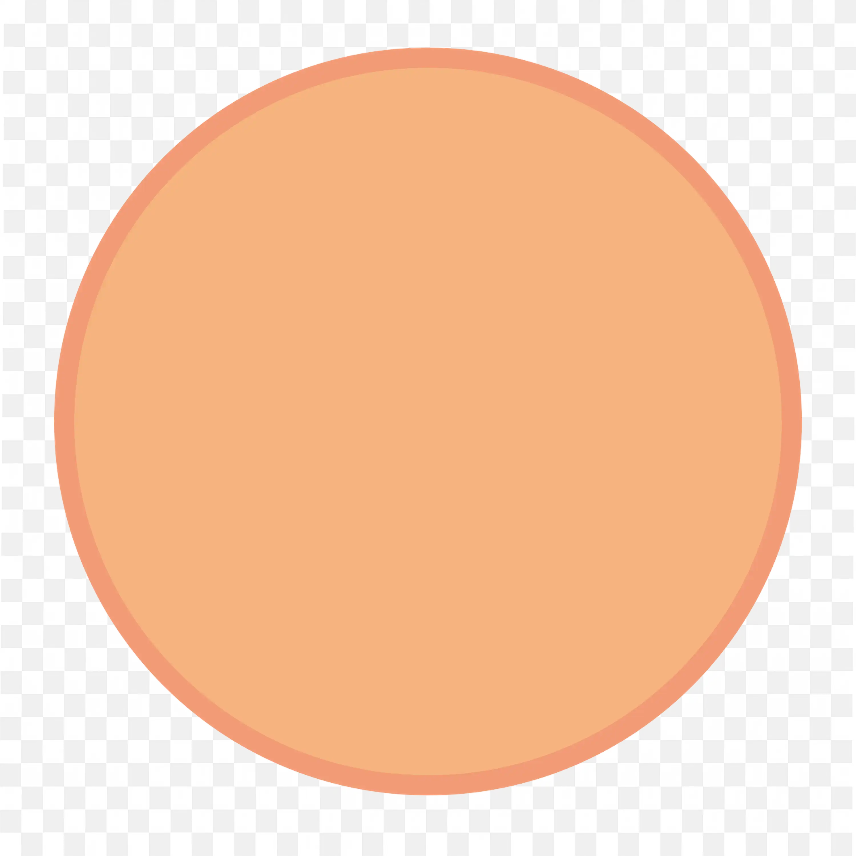 Plain Peach Round With Label Banner Vector Illustration PNG