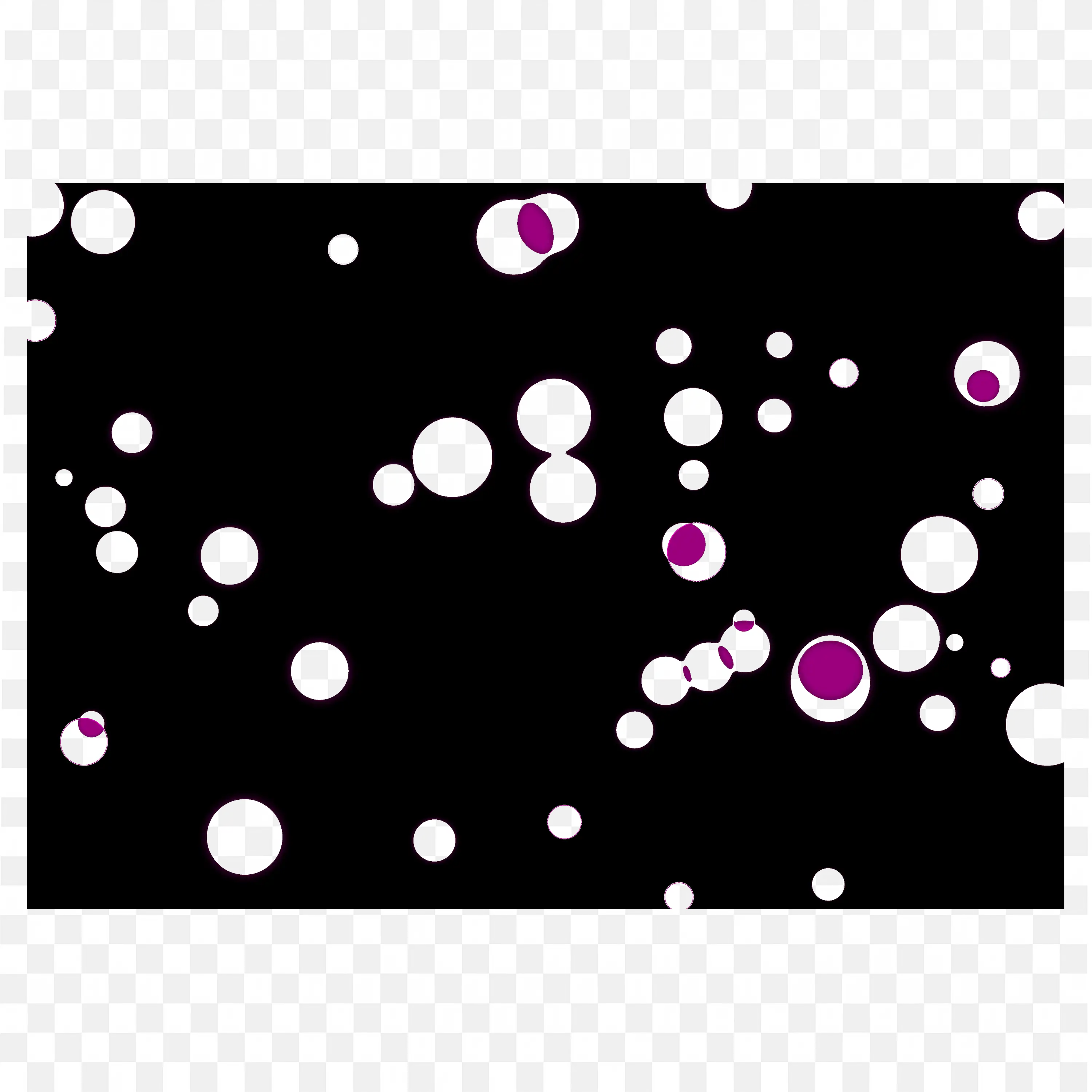 Purple Bokeh Effect on Black Background Digital Overlay PNG