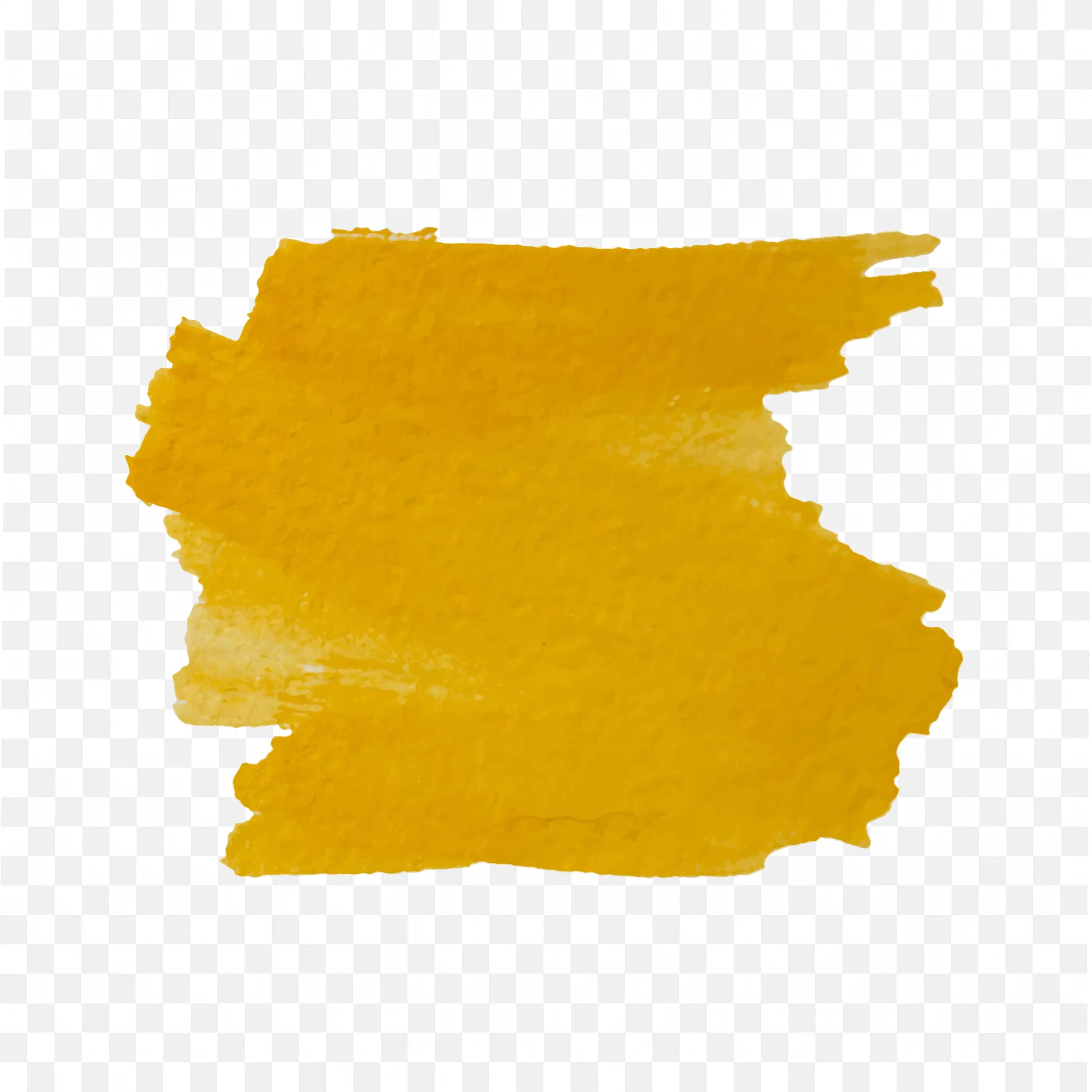 Rough Mustard Yellow Brush Stroke on White Background PNG