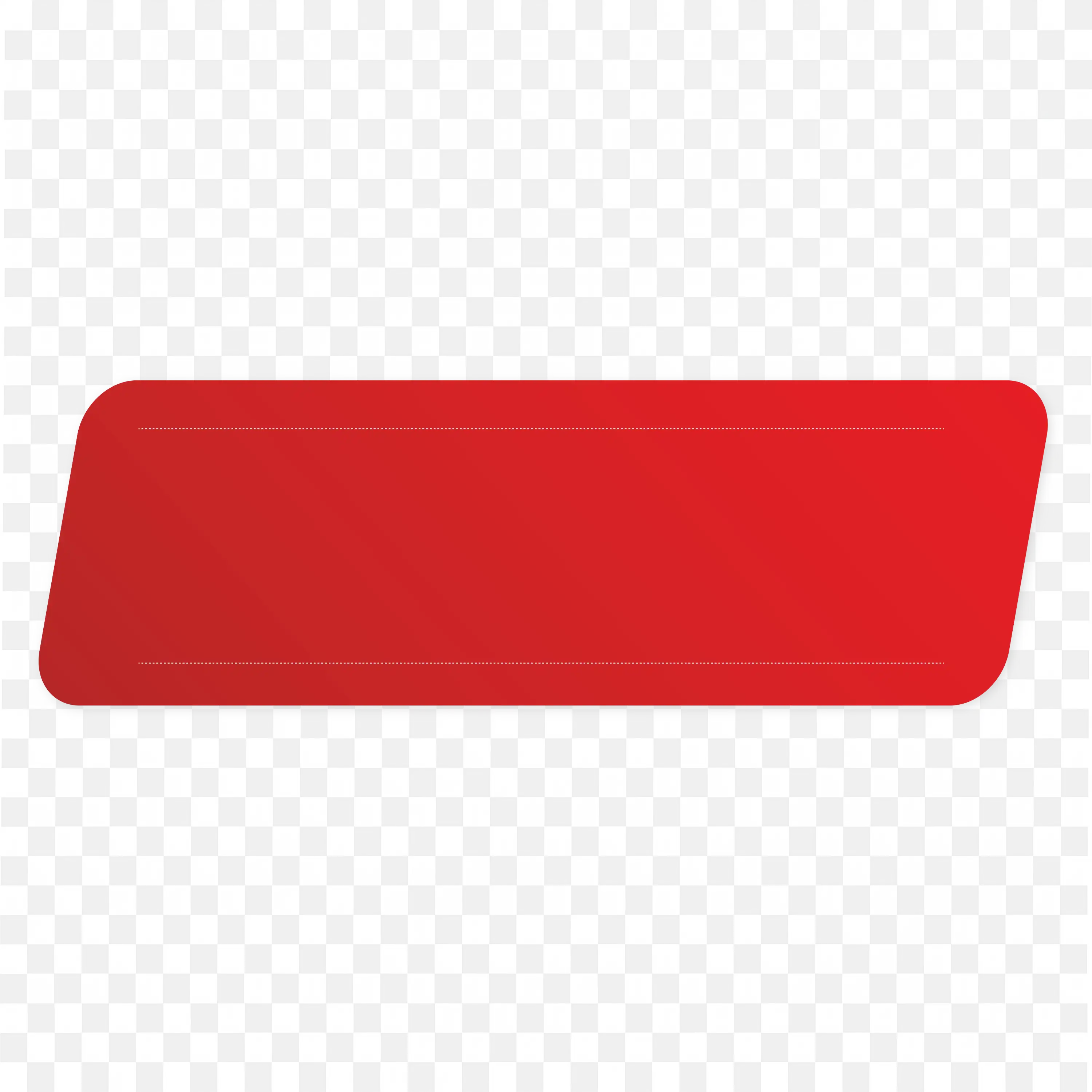 Rounded Red Rectangular Banner for Modern Label PNG