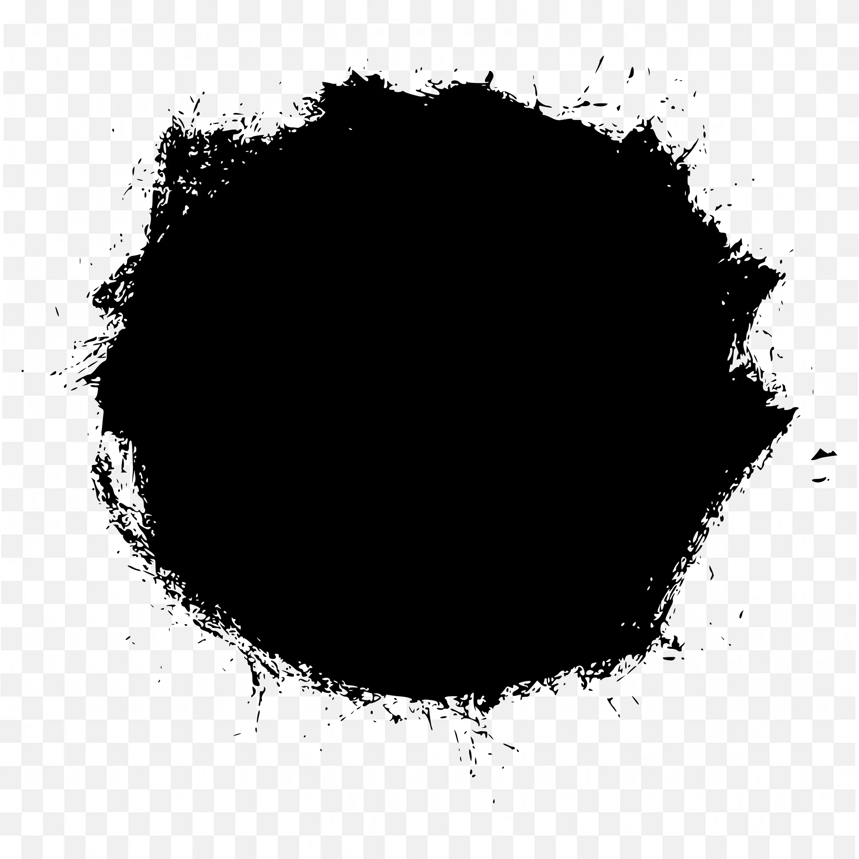 Spattered Ink and Black Circle Banner Texture PNG Download