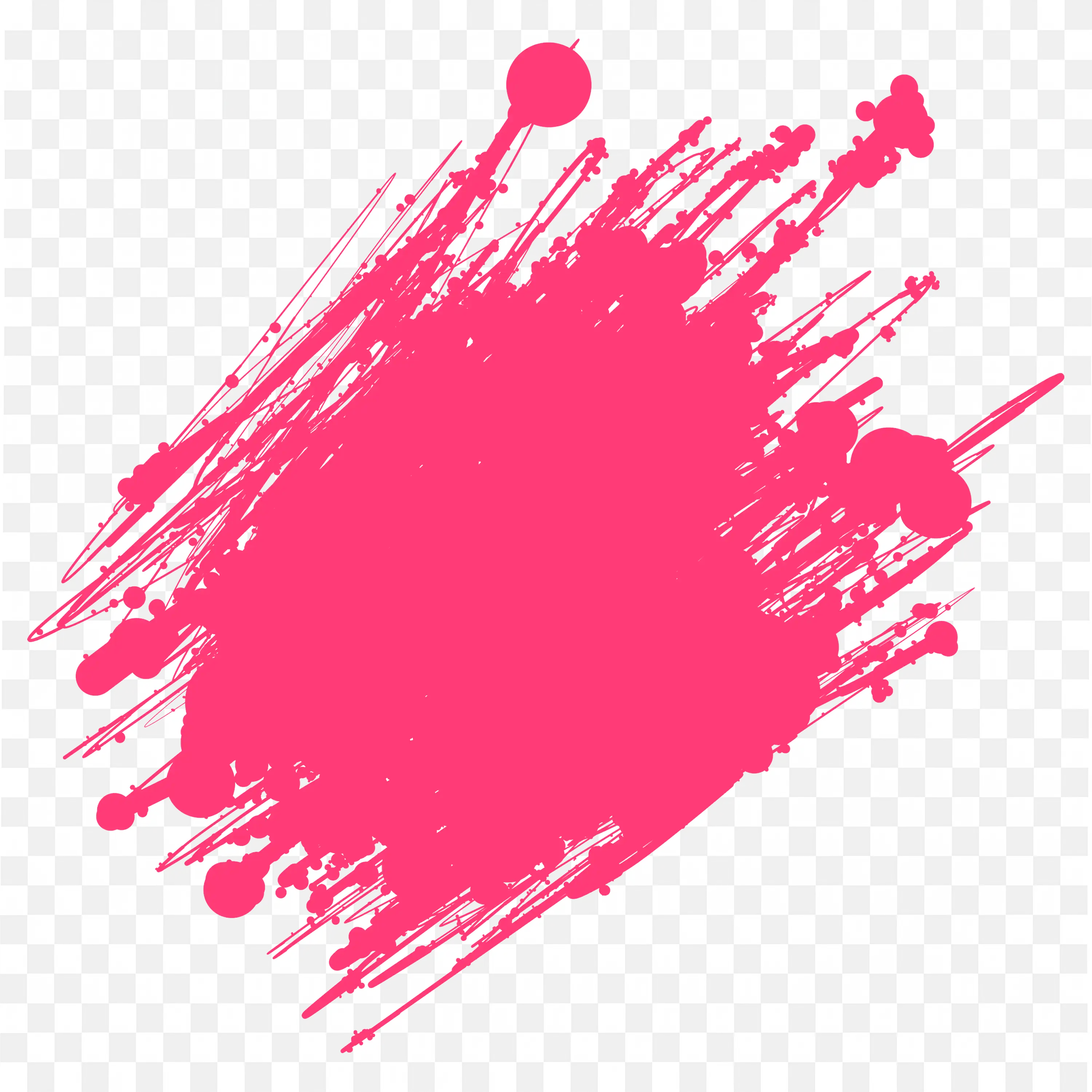 Stroke Banner Texture in Pink Dry Brush Paint Free PNG