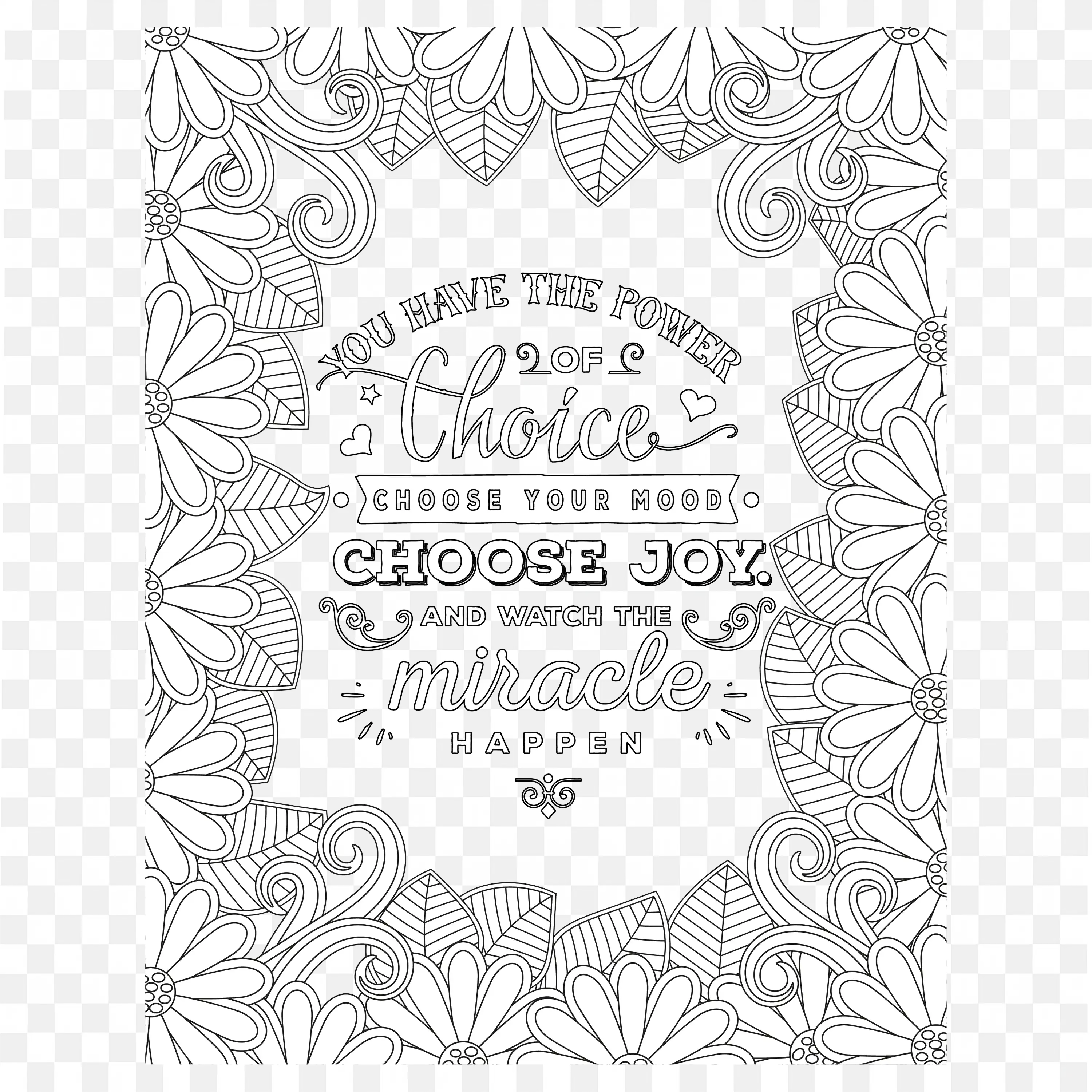 White Banner with Vintage Floral Frame Invitation PNG