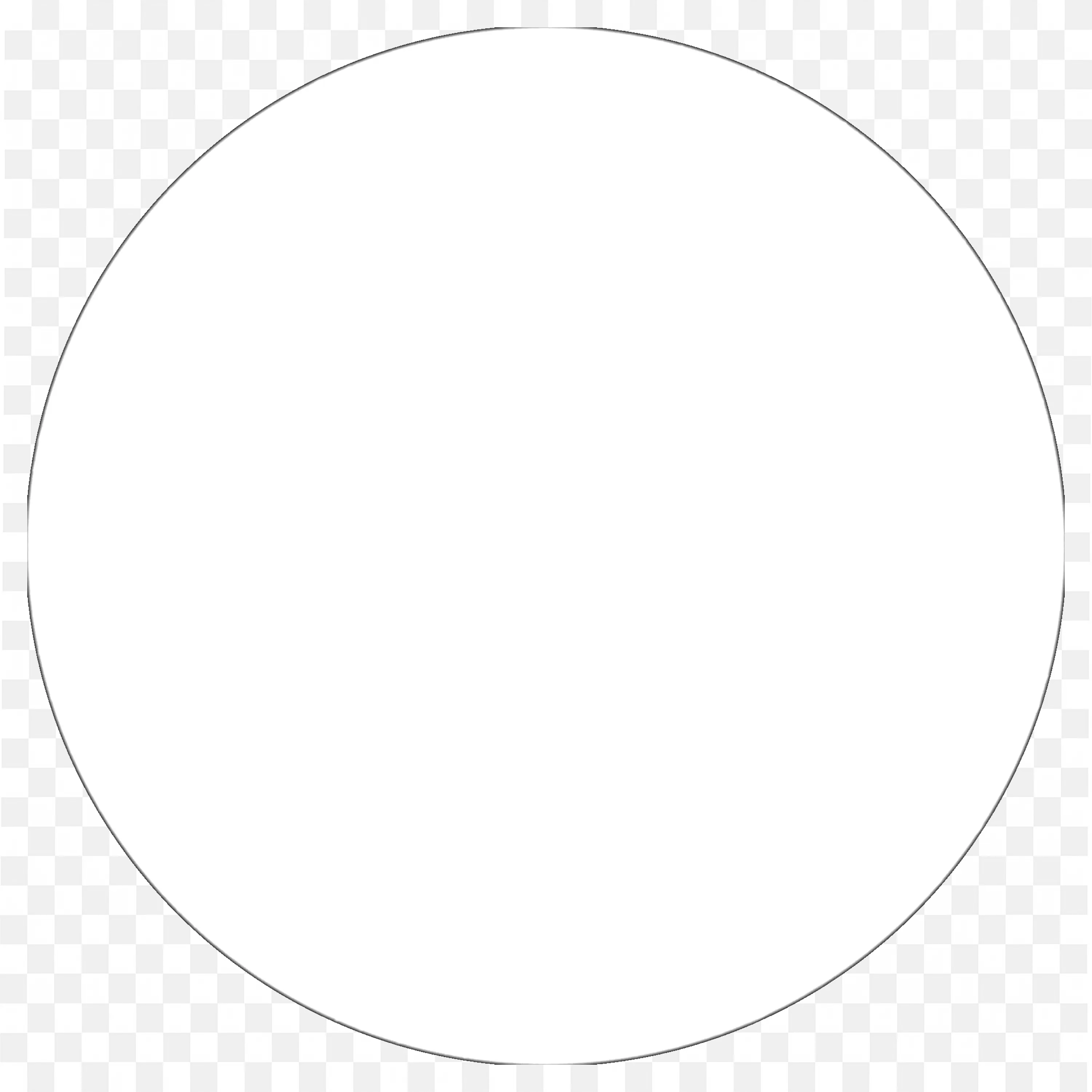 White Circle on Black Background Minimalist Graphic PNG Design