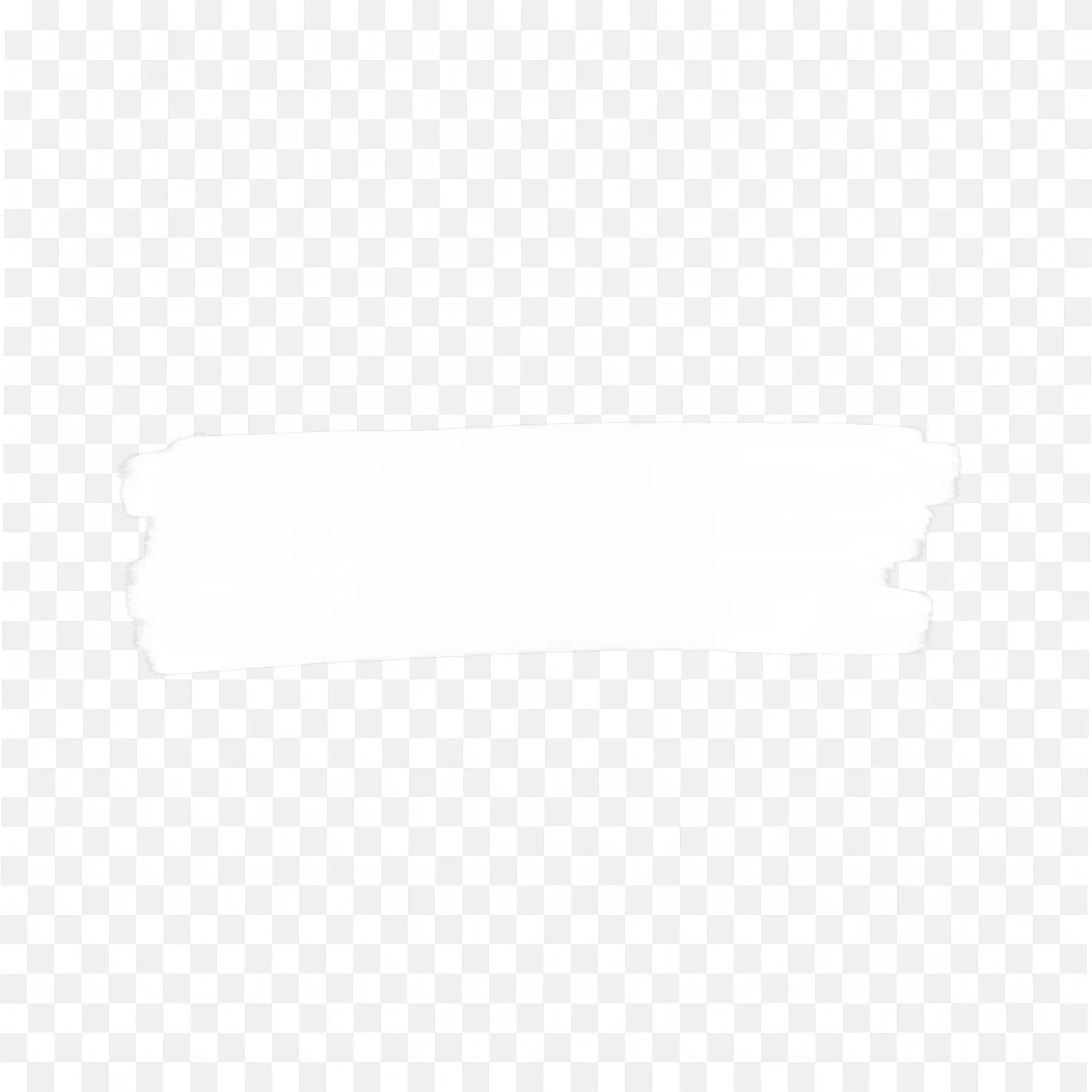 White Paint Brush Stroke on Transparen Background PNG Image