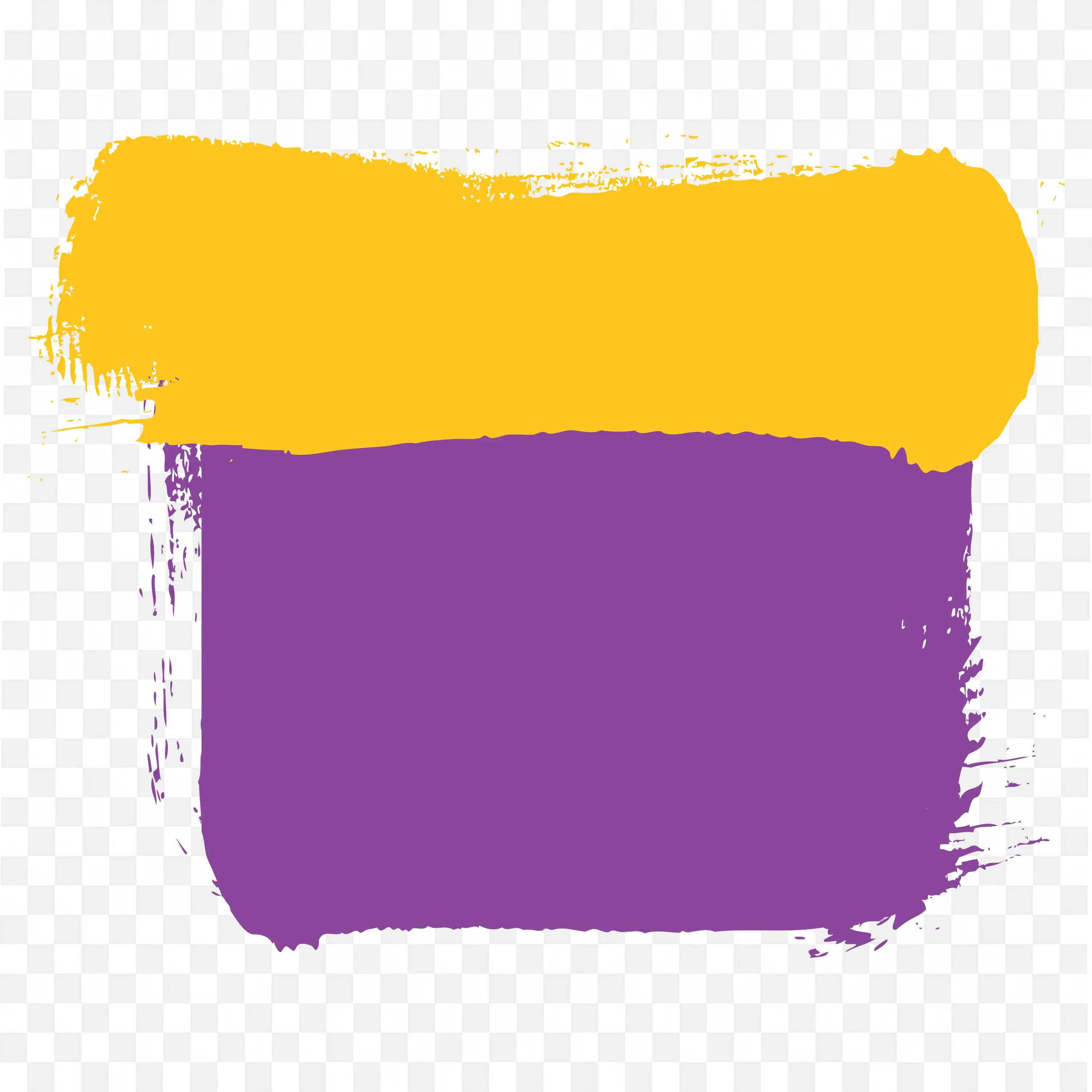 Yellow and Purple color Brush Stroke Rectangle Style Free PNG