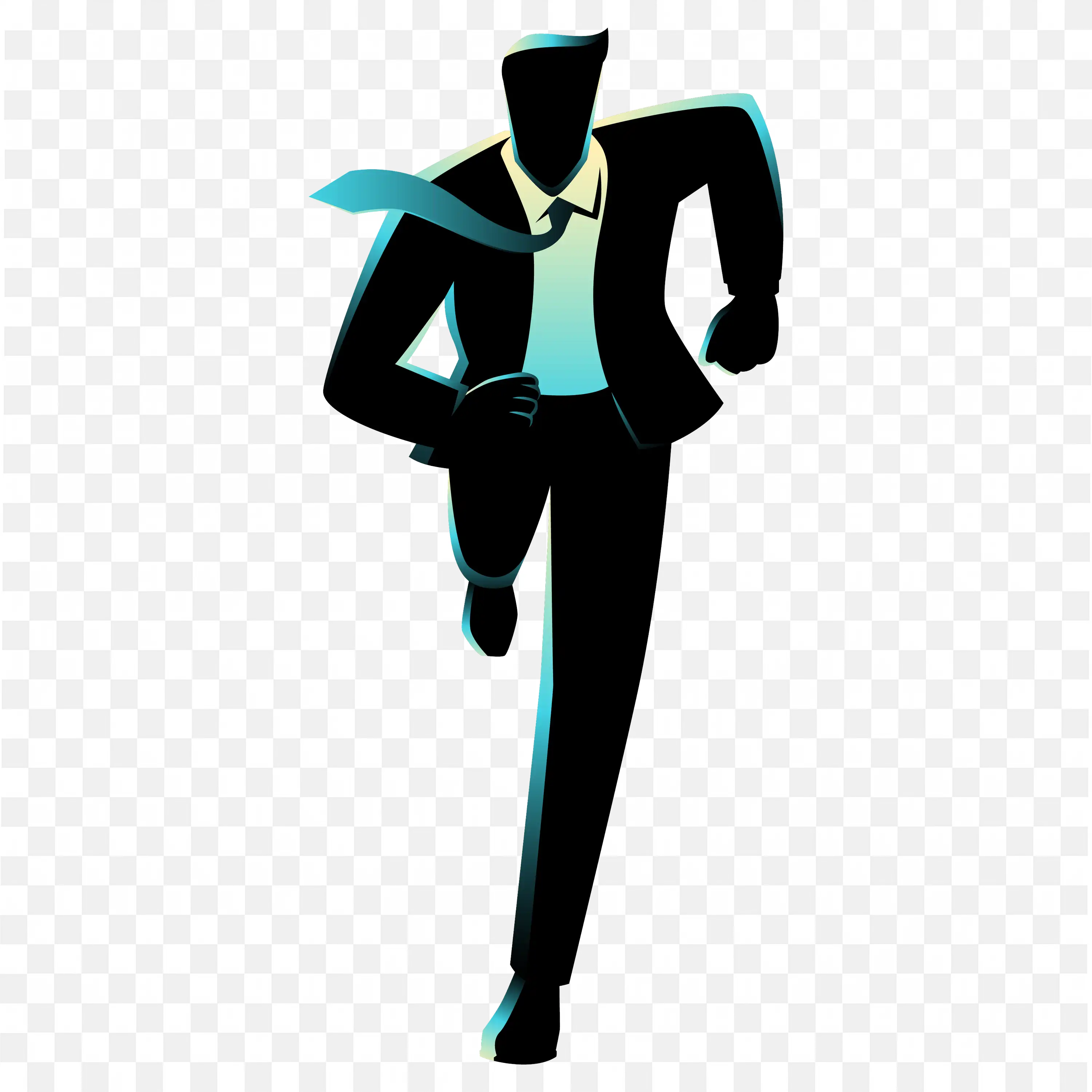 An Office Man Running Front View Download Free Png Image