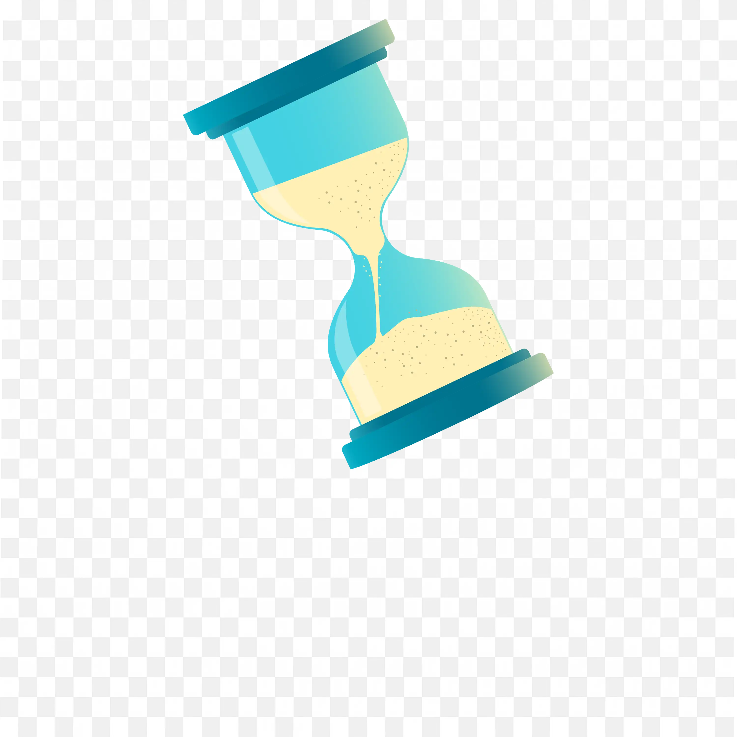 Blue Hourglass Illustration Symbolizing Time and Patience
