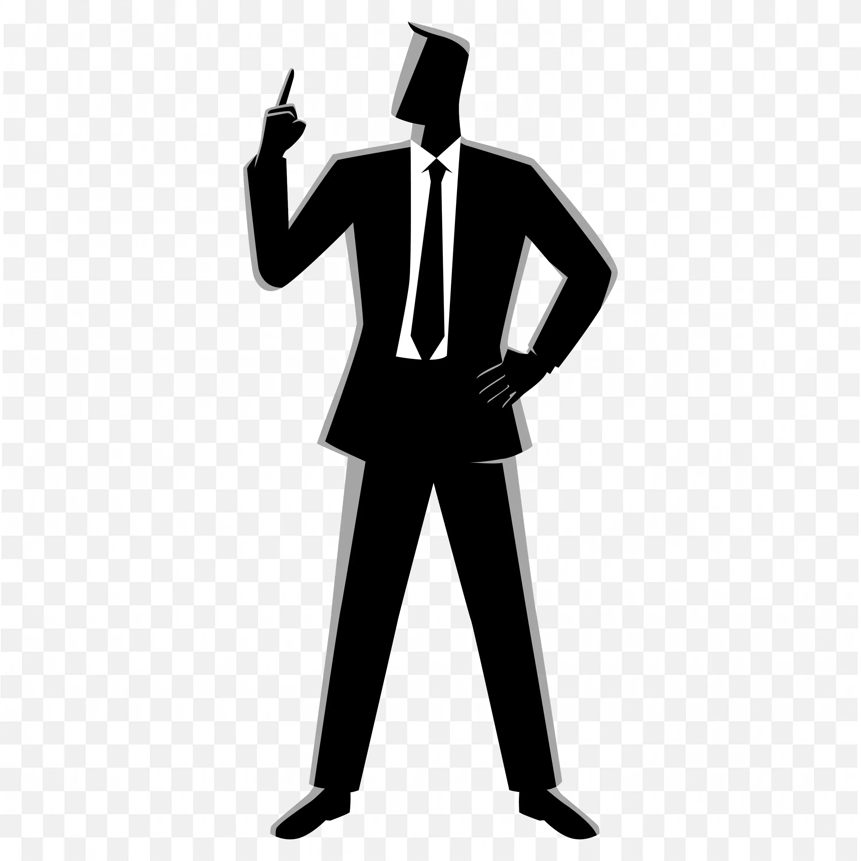 Businessman Making a Point Showing Confidence and Authority