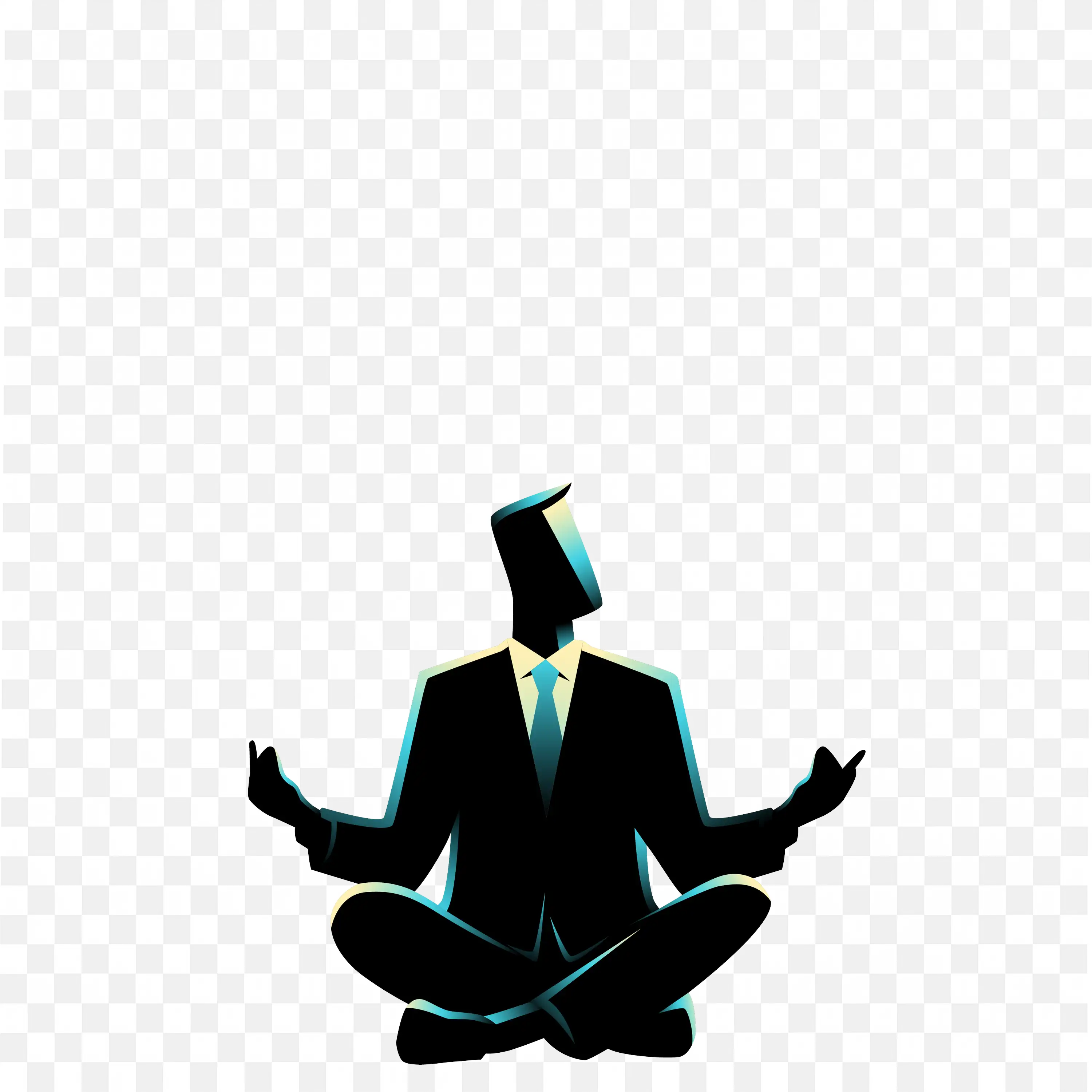 A Businessman Relaxing and Sitting on the Ground Png Image
