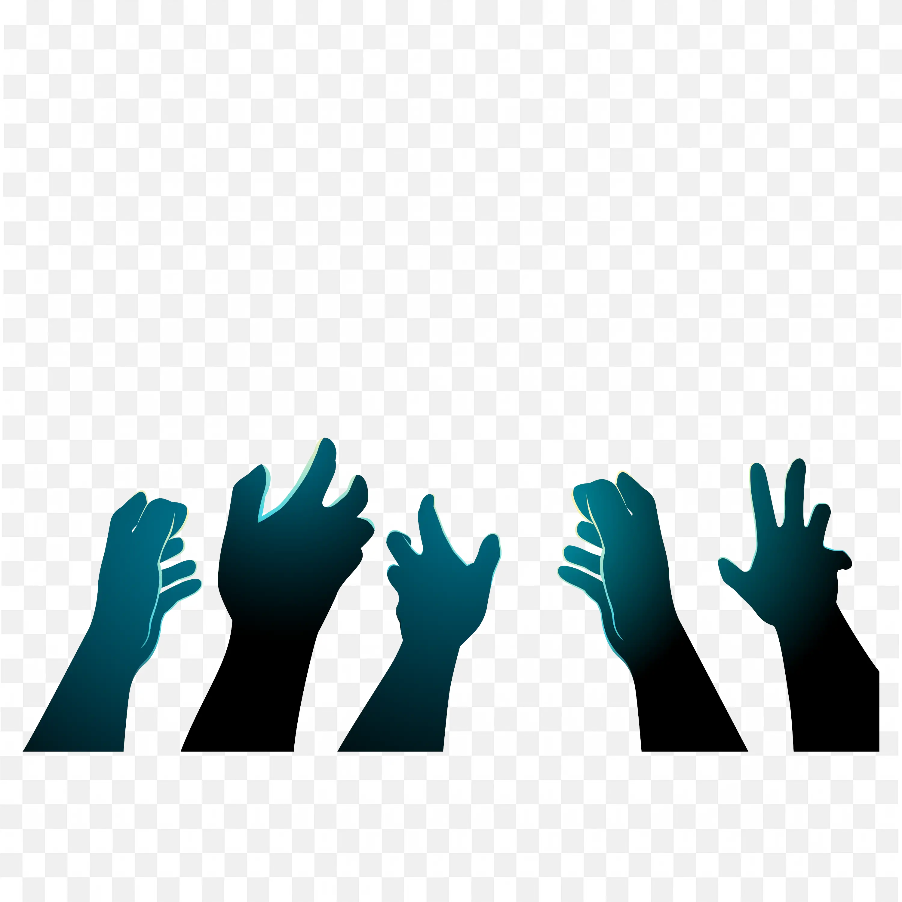 Group of People Raising Their Hands To Up Free Png Image