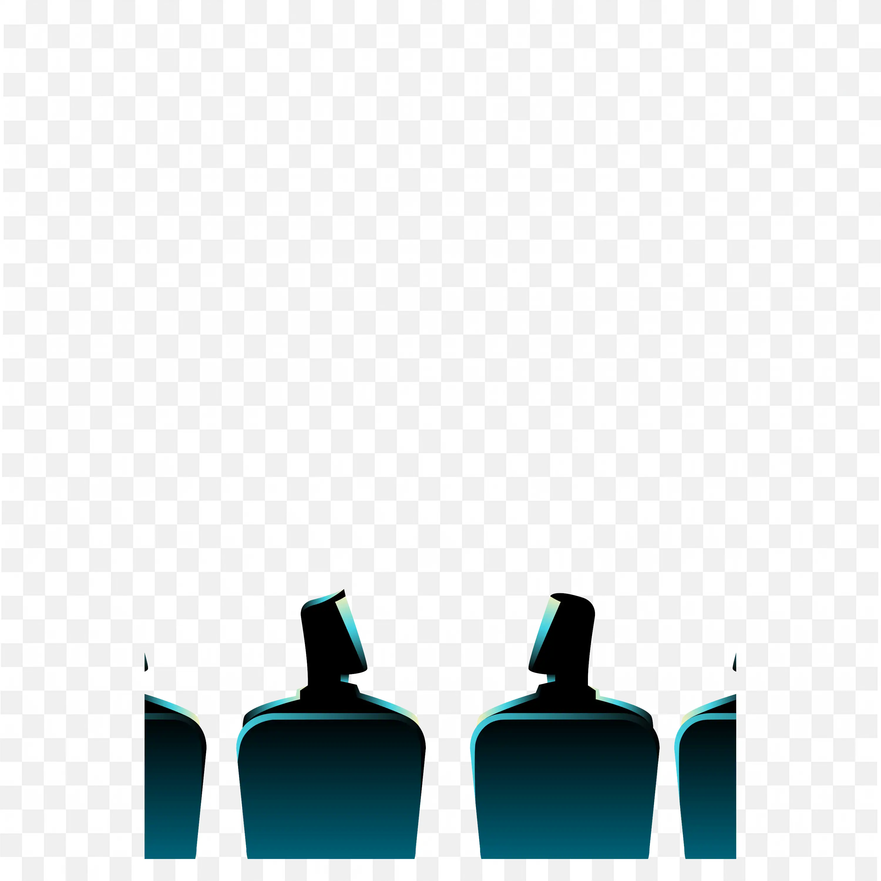 People Watching a Presentation In a Dark Conference Room