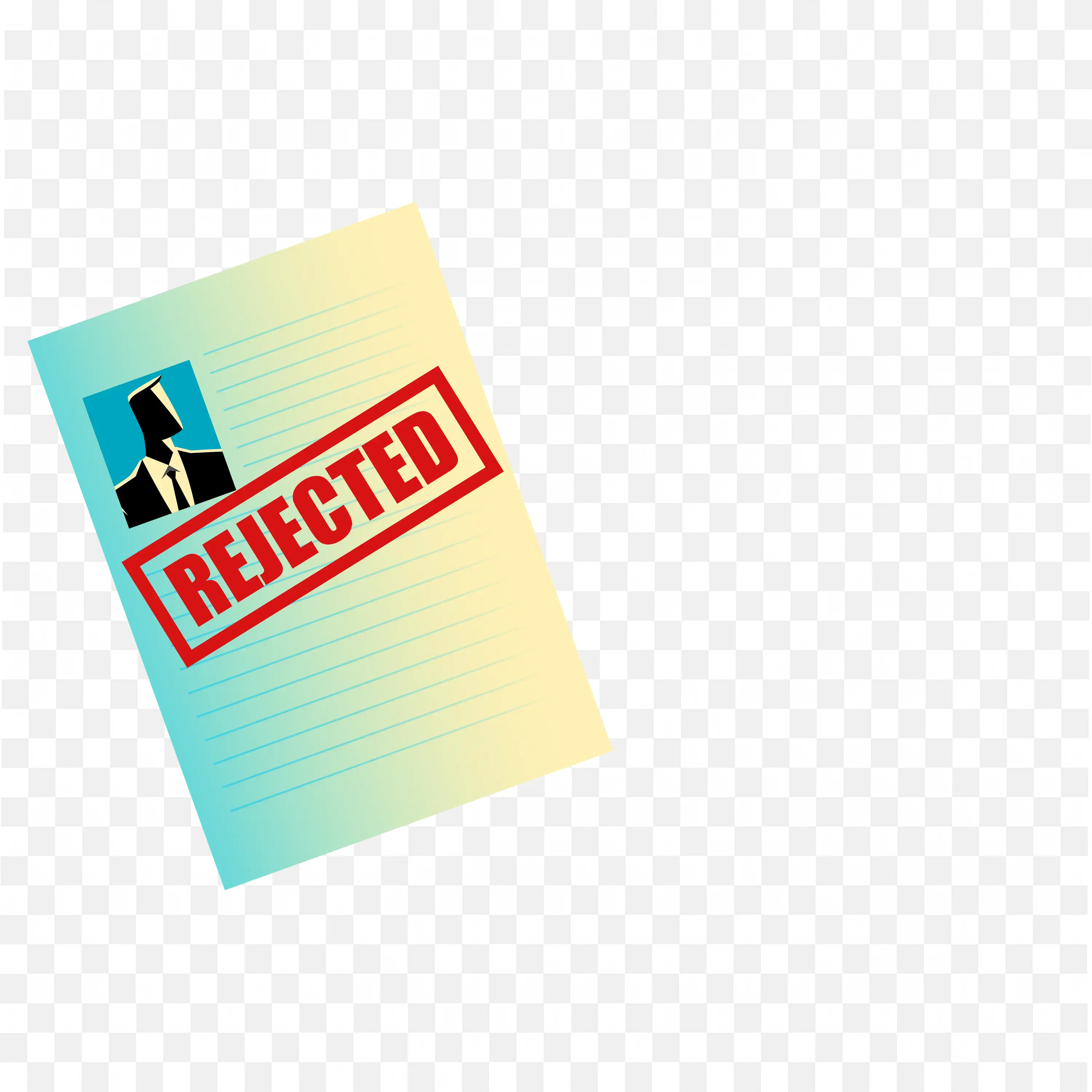 Rejected Resume Illustration Representing Job Denial Png