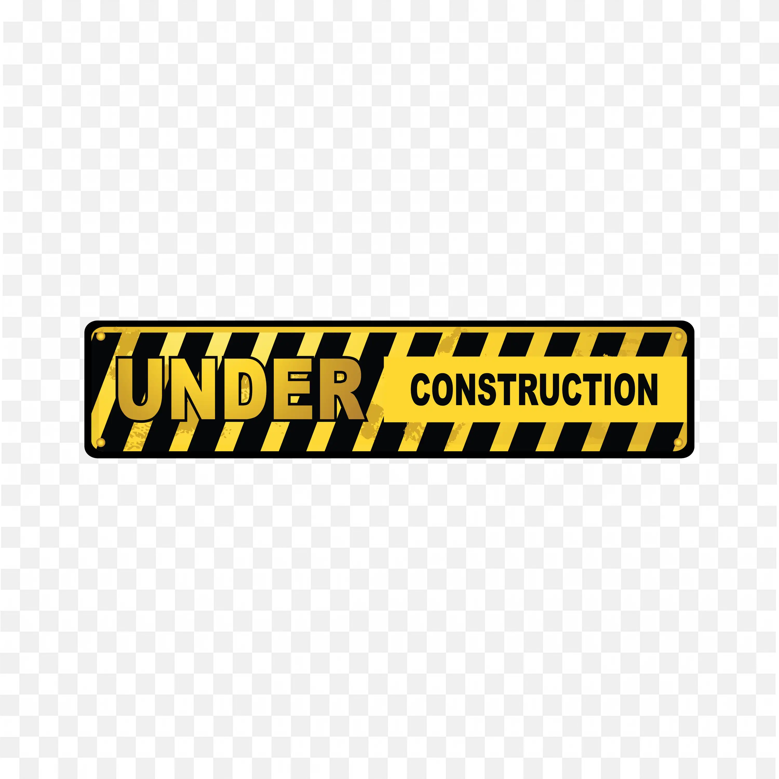 Under Construction Logo with Yellow Background Png Image