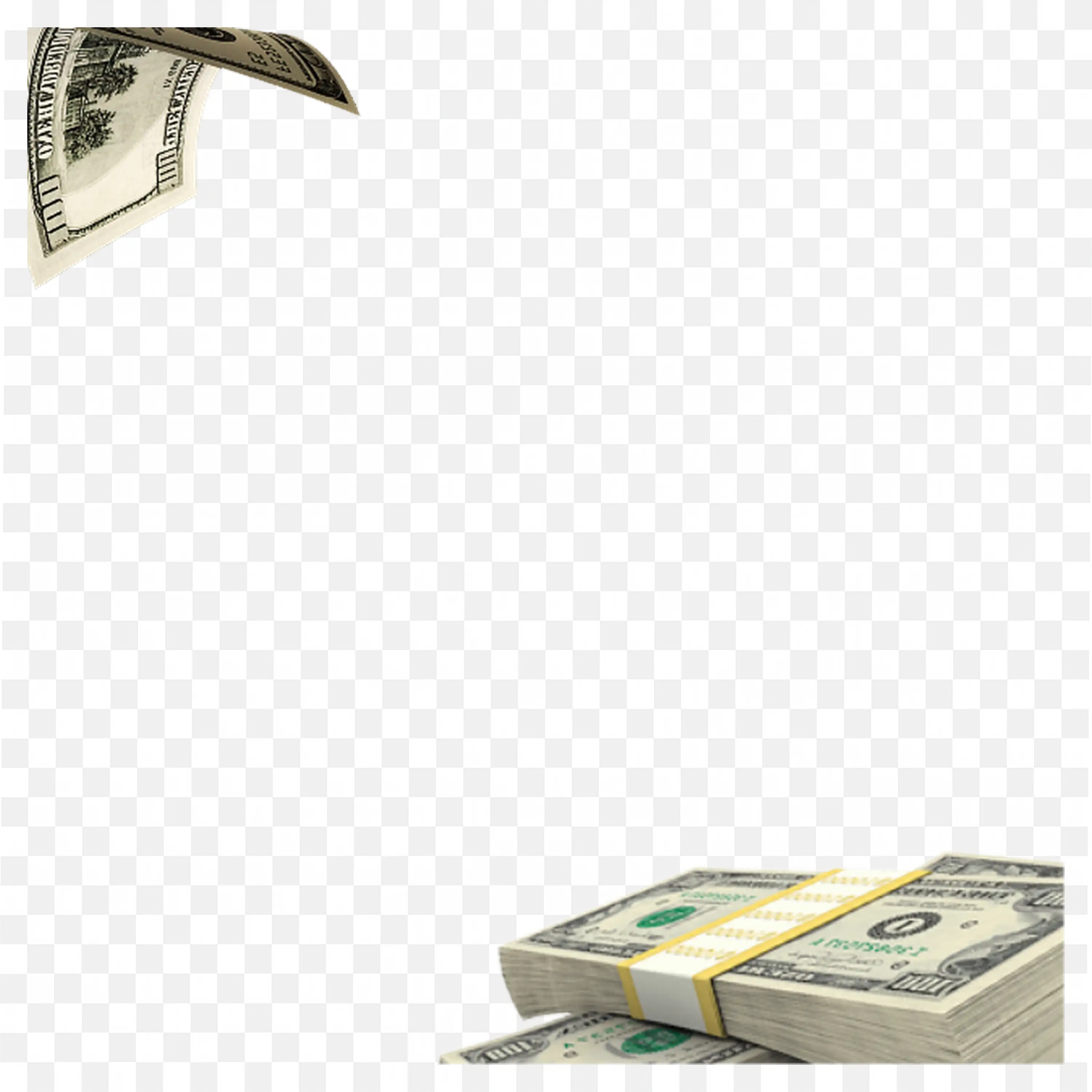 The Us Dollar Image with a Secure Rubber Band Png Image