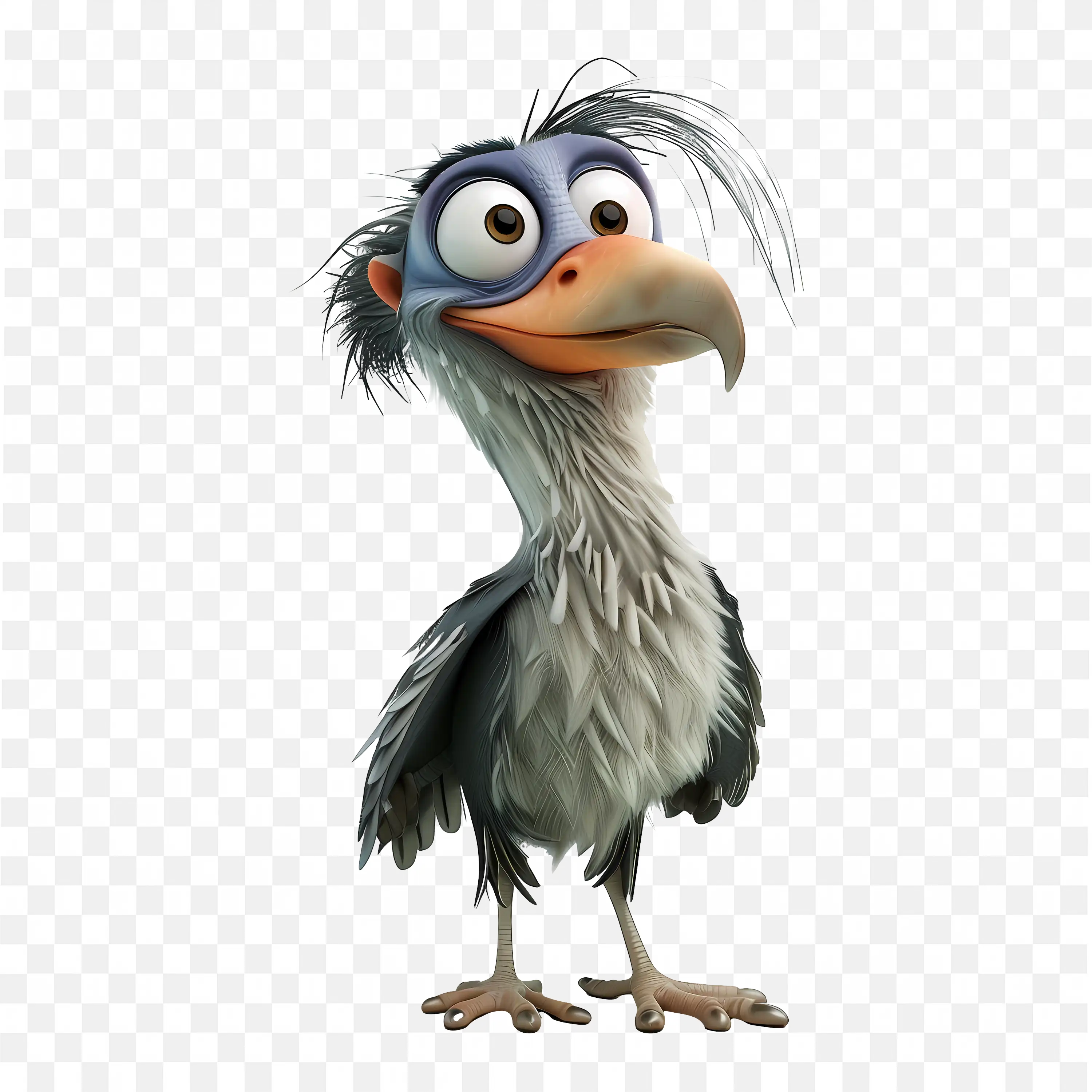 Aged Vulture Bird Character Wise and Rugged 3D Design