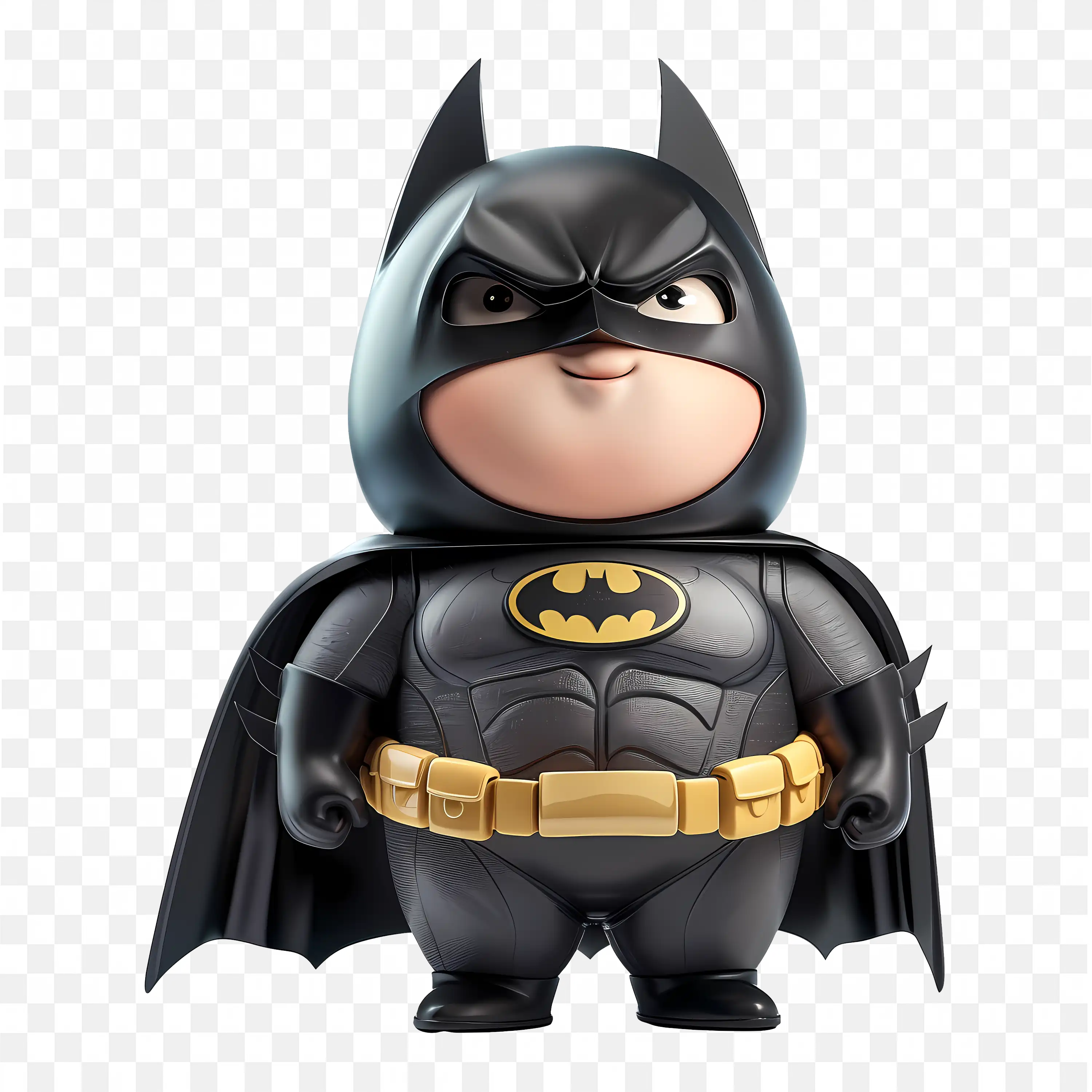 3D Angry Batman Character Fierce Cartoon Superhero Art