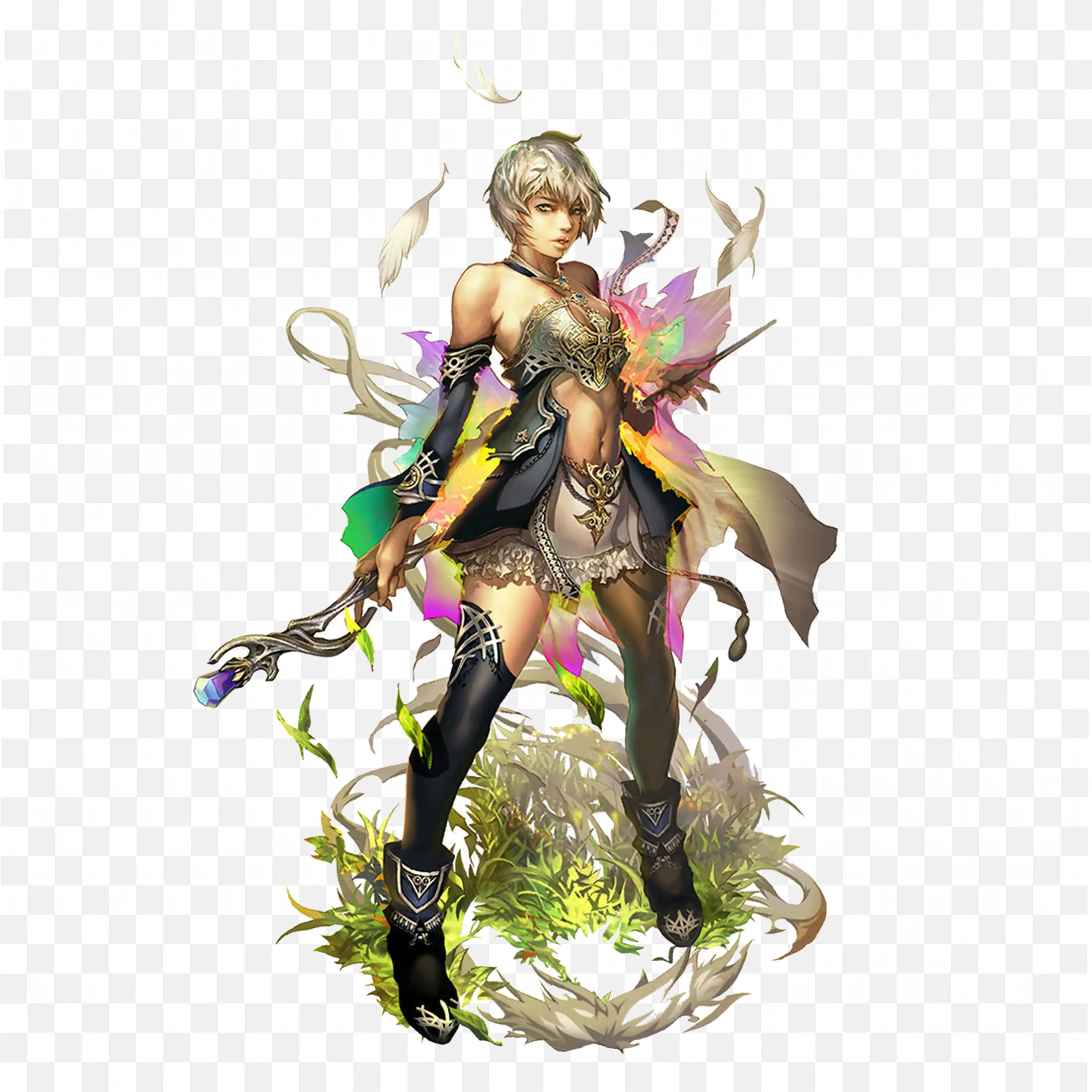 Anime Girl Character Artwork with Magical Effects Image