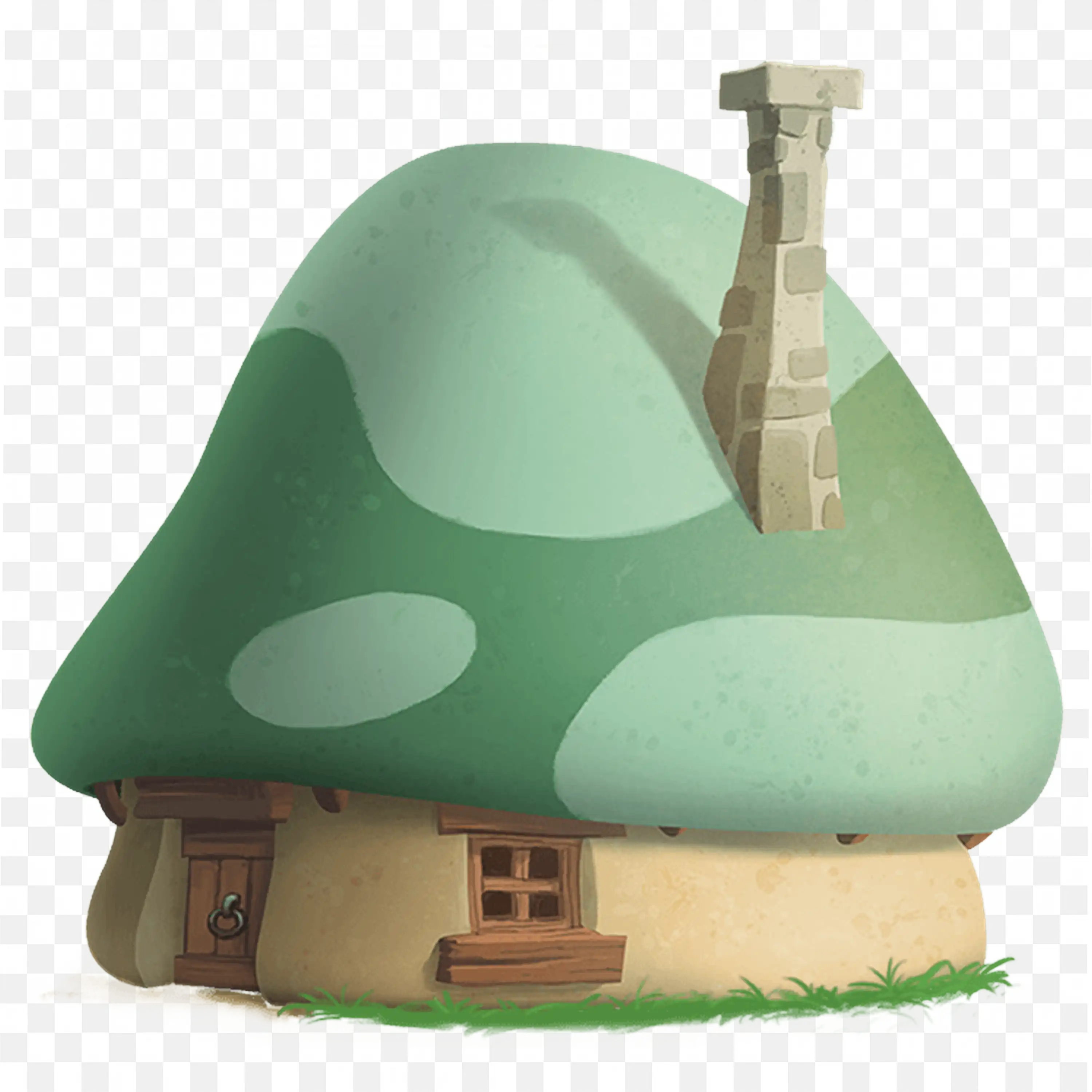 Aqua Green Mushroom House Animation HD Free Png Images