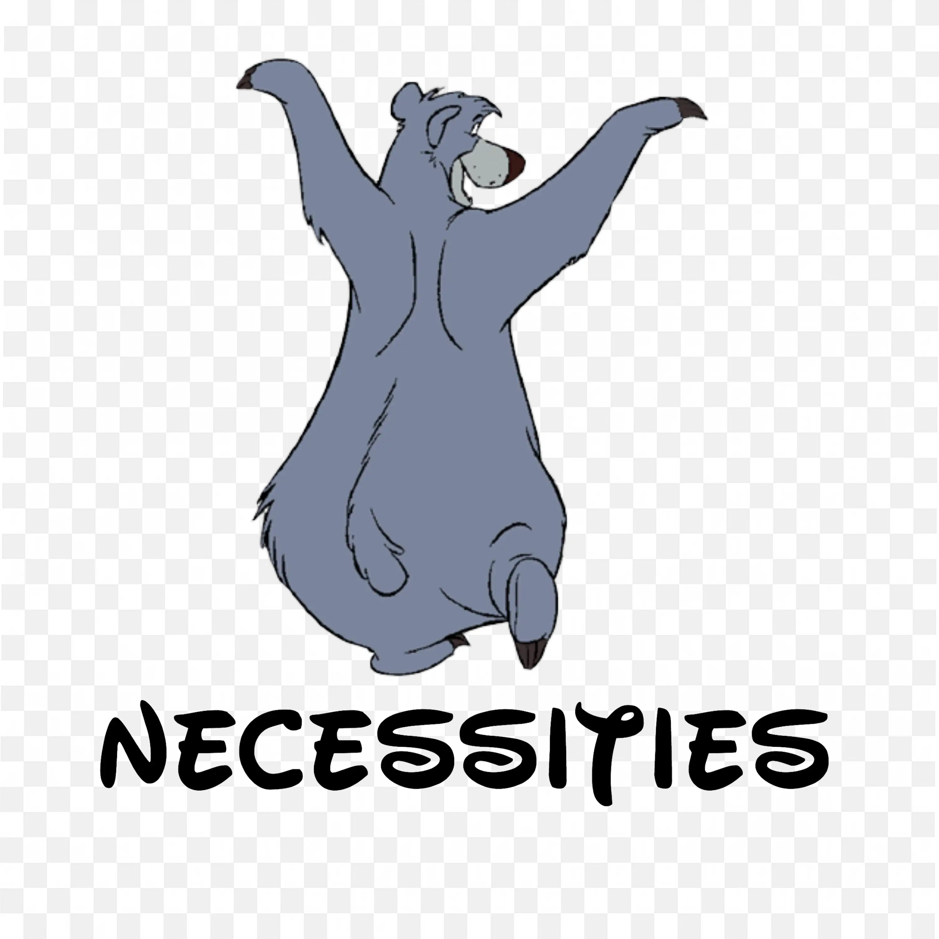 The Bear Baalo Back View and Dancing in the Jungle