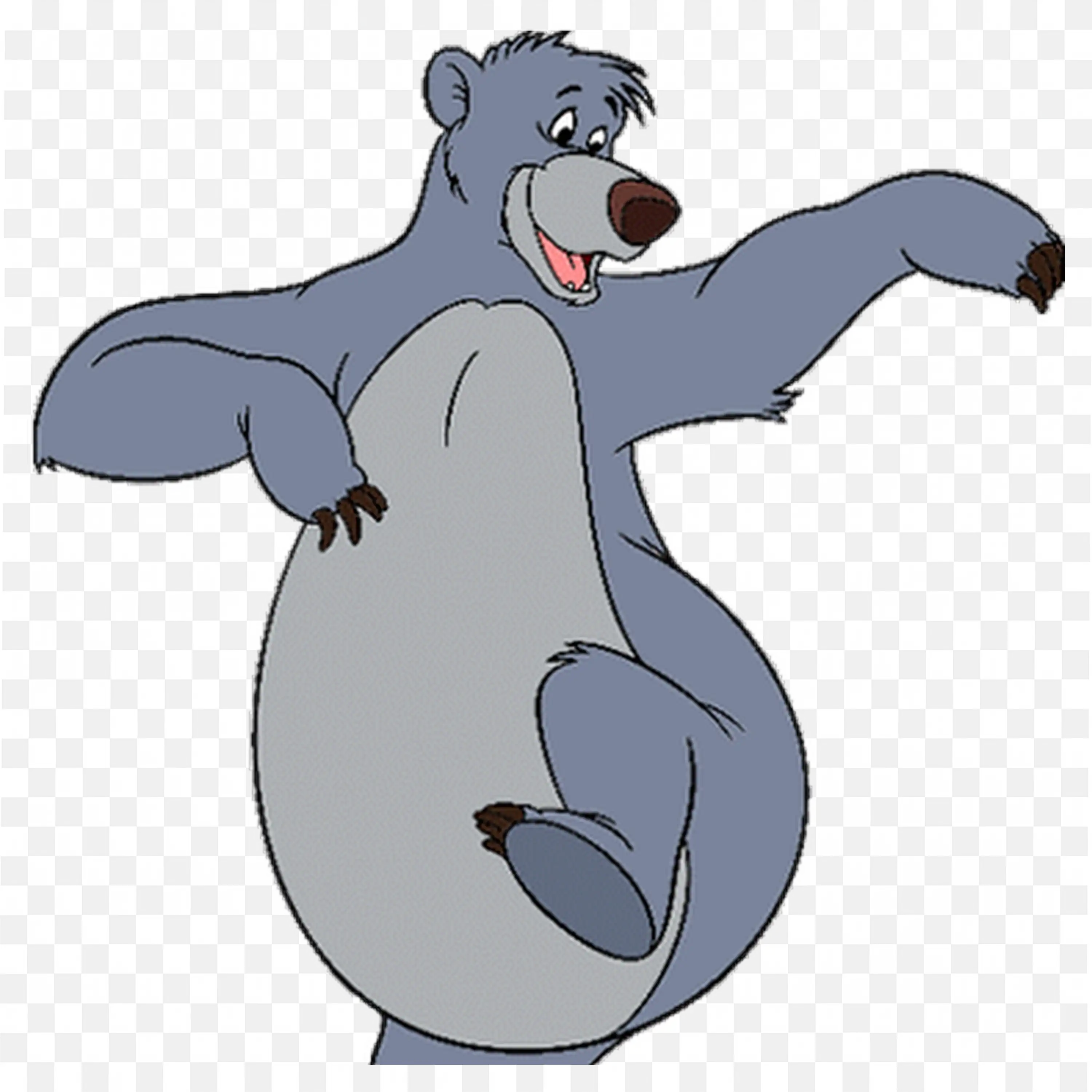 The Bear Baloo is Dancing Happily a Png Free Download