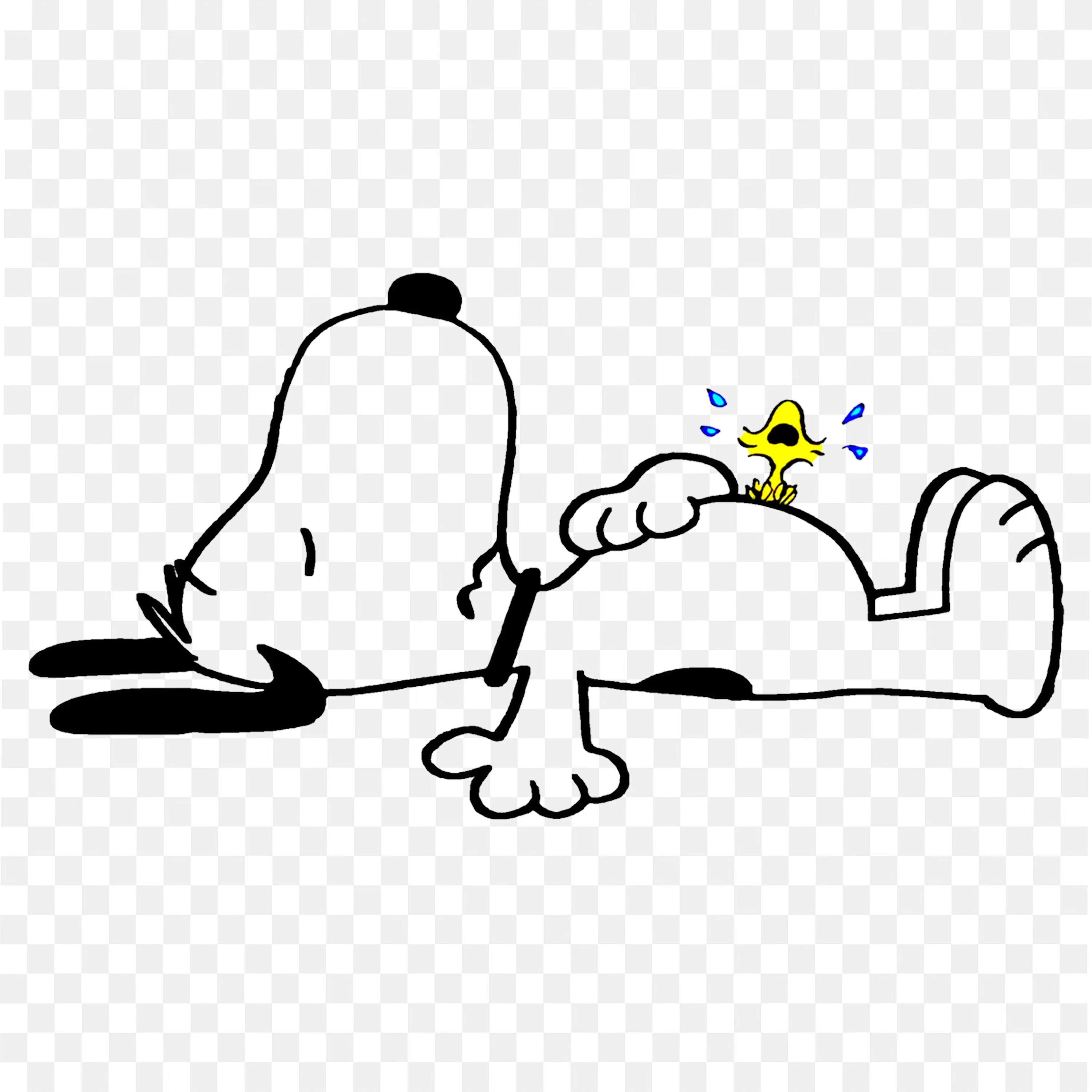 The Bird is Crying for the Snoopy Dog Download Free Png