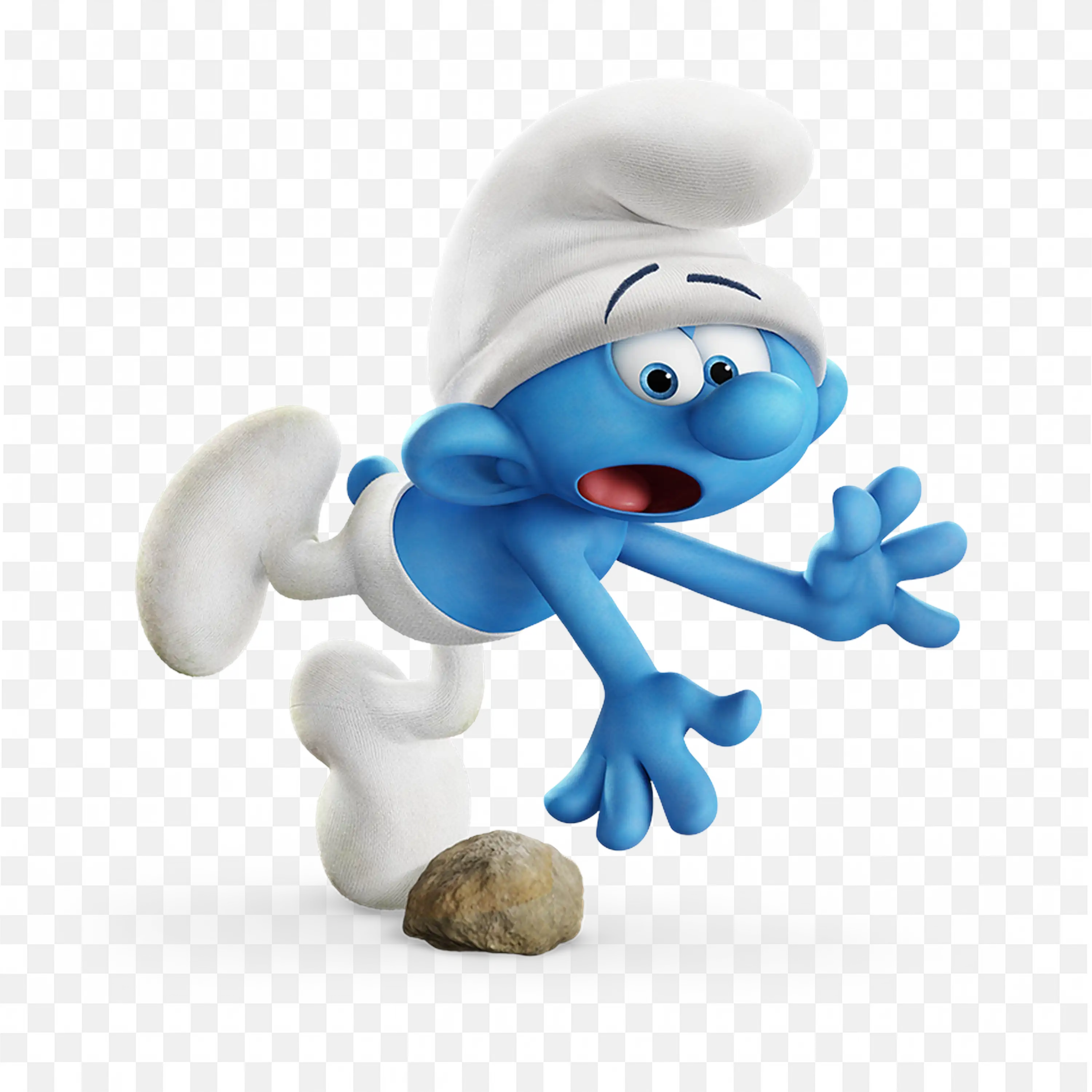 The Blue Cartoon Character Fell from a Stone Png Picture