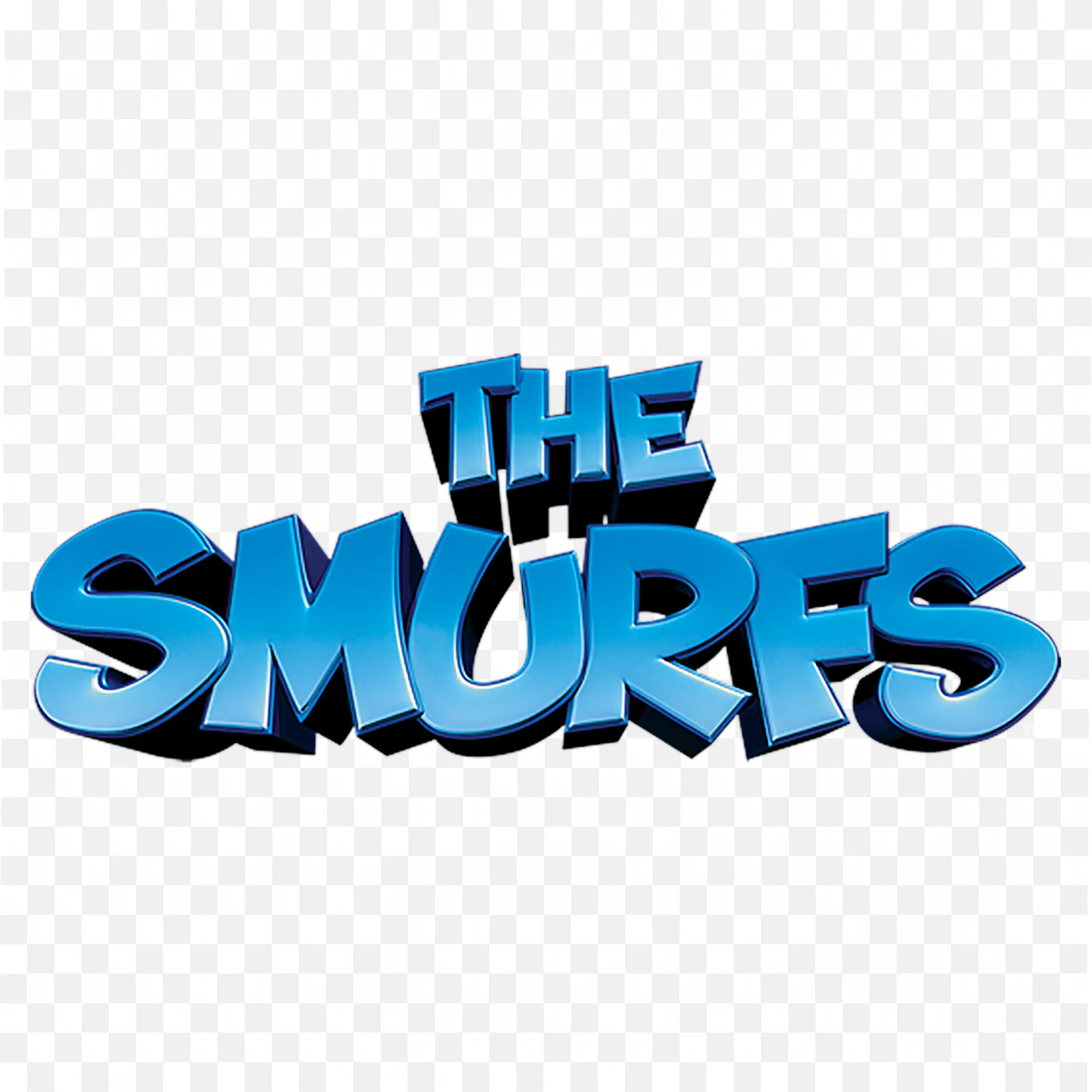 The Blue Colour Transparent Logo of the Smurfs Png Image