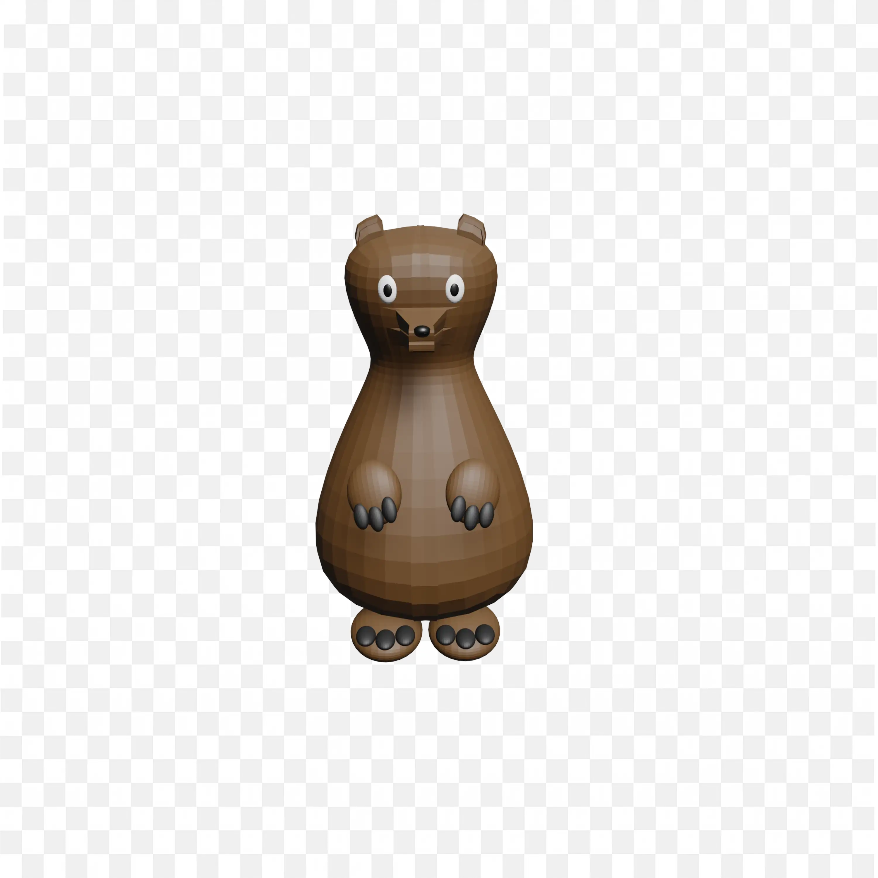 Cartoon Bear Model with Claws Design Png for Free
