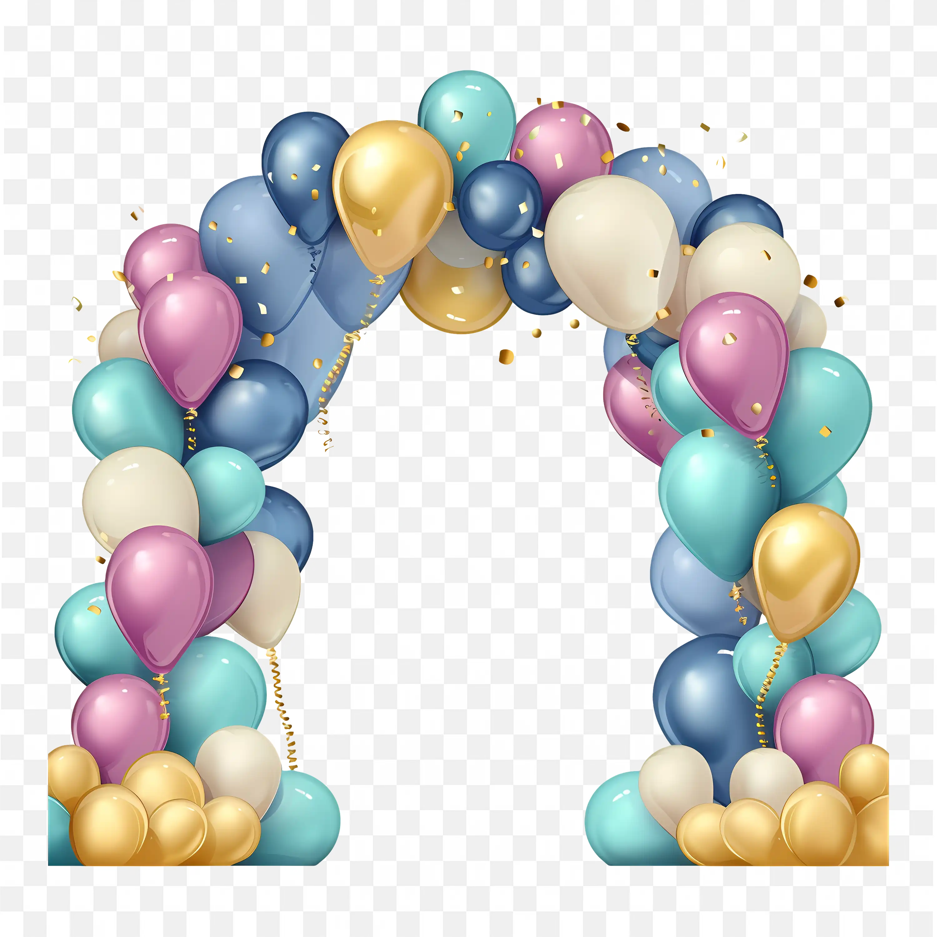 3D Cartoon Birthday Balloon Arch Colorful Party Decor