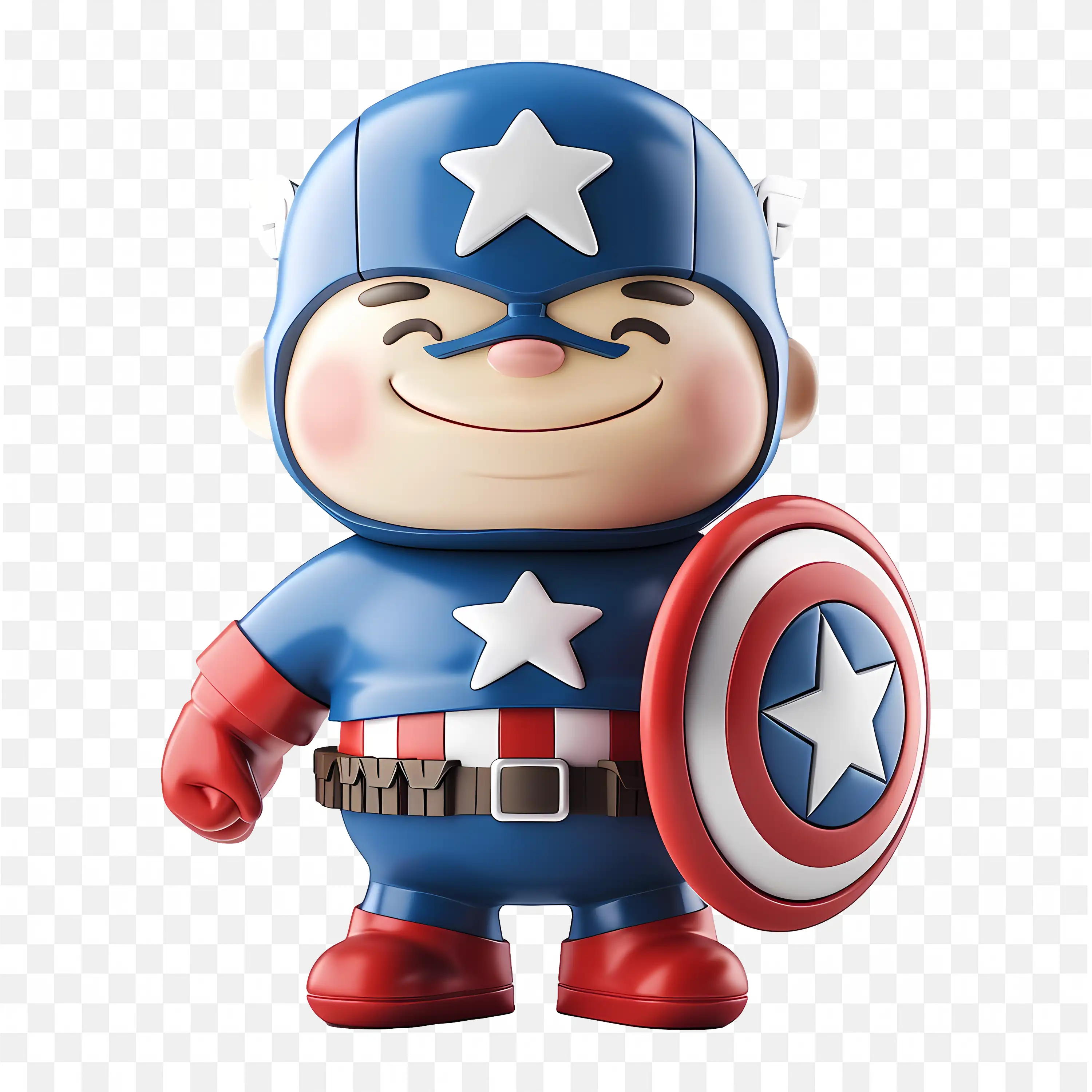 3D Cartoon Captain America Shield on Left Hand Superhero Character
