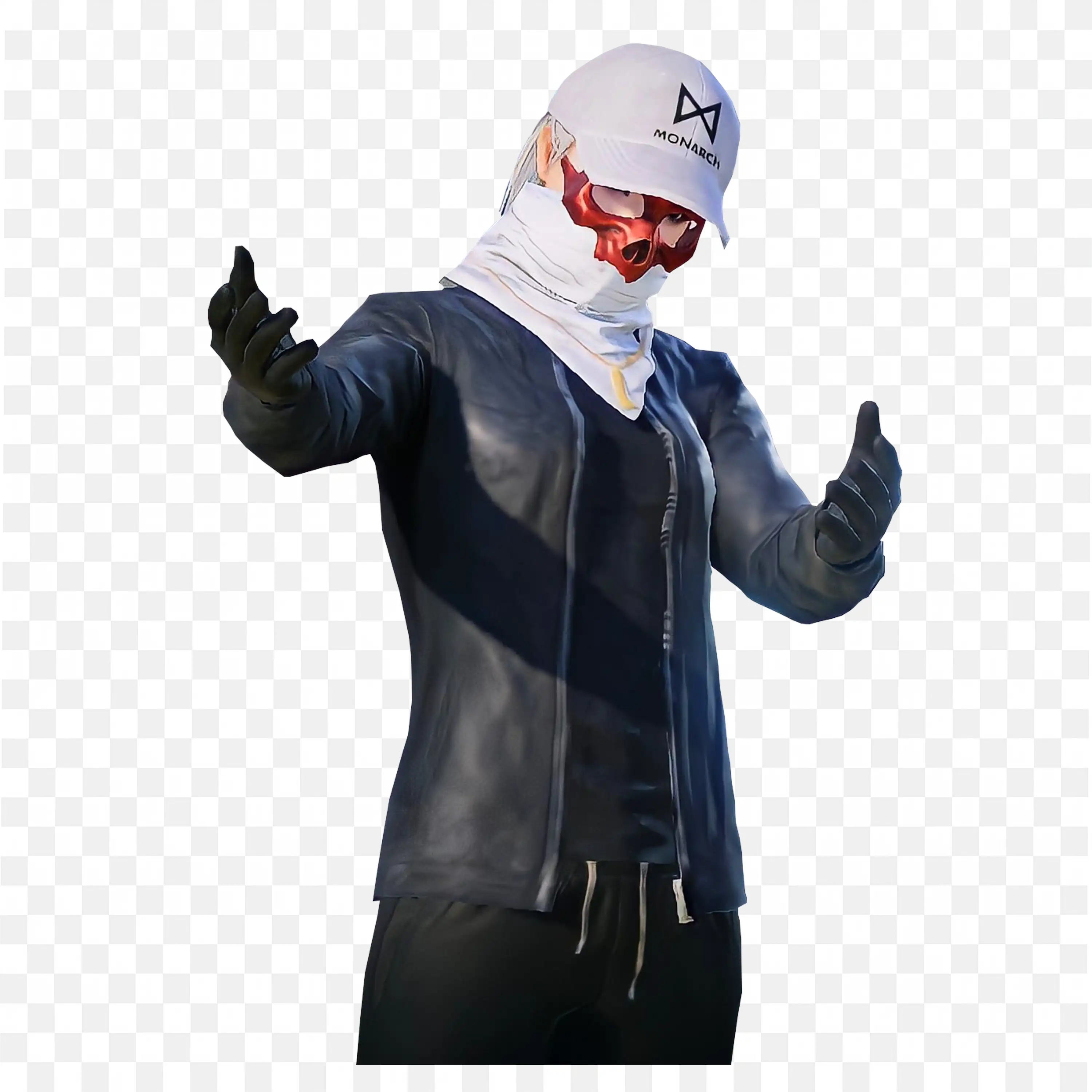 Character Wearing a Skeleton Mask and Black Suit Png Images