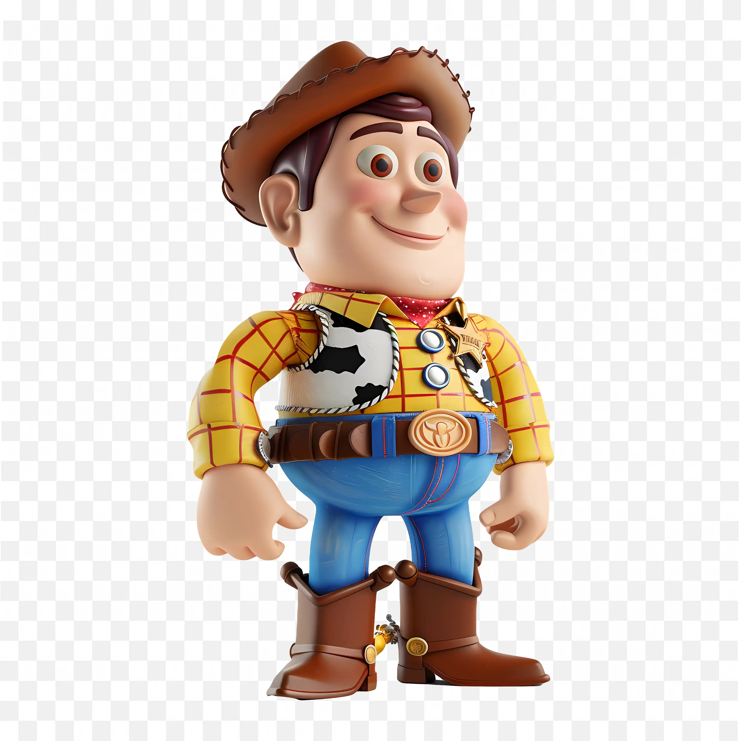 Chubby Toy Story Woody in Cowboy Outfit with Happy Smile